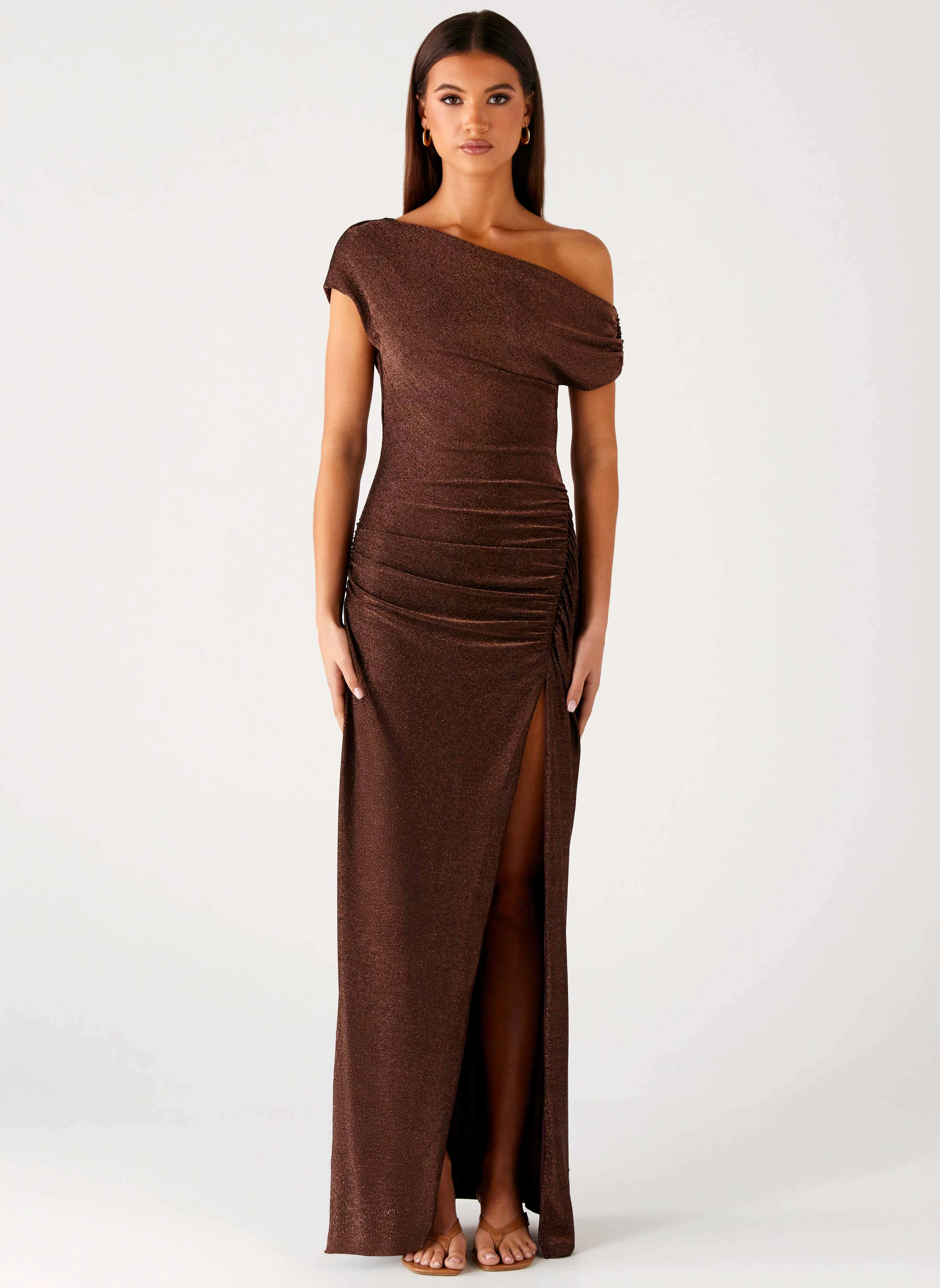 Versatile Wearable budget-friendly Harvest Moon Maxi Dress - Chocolate