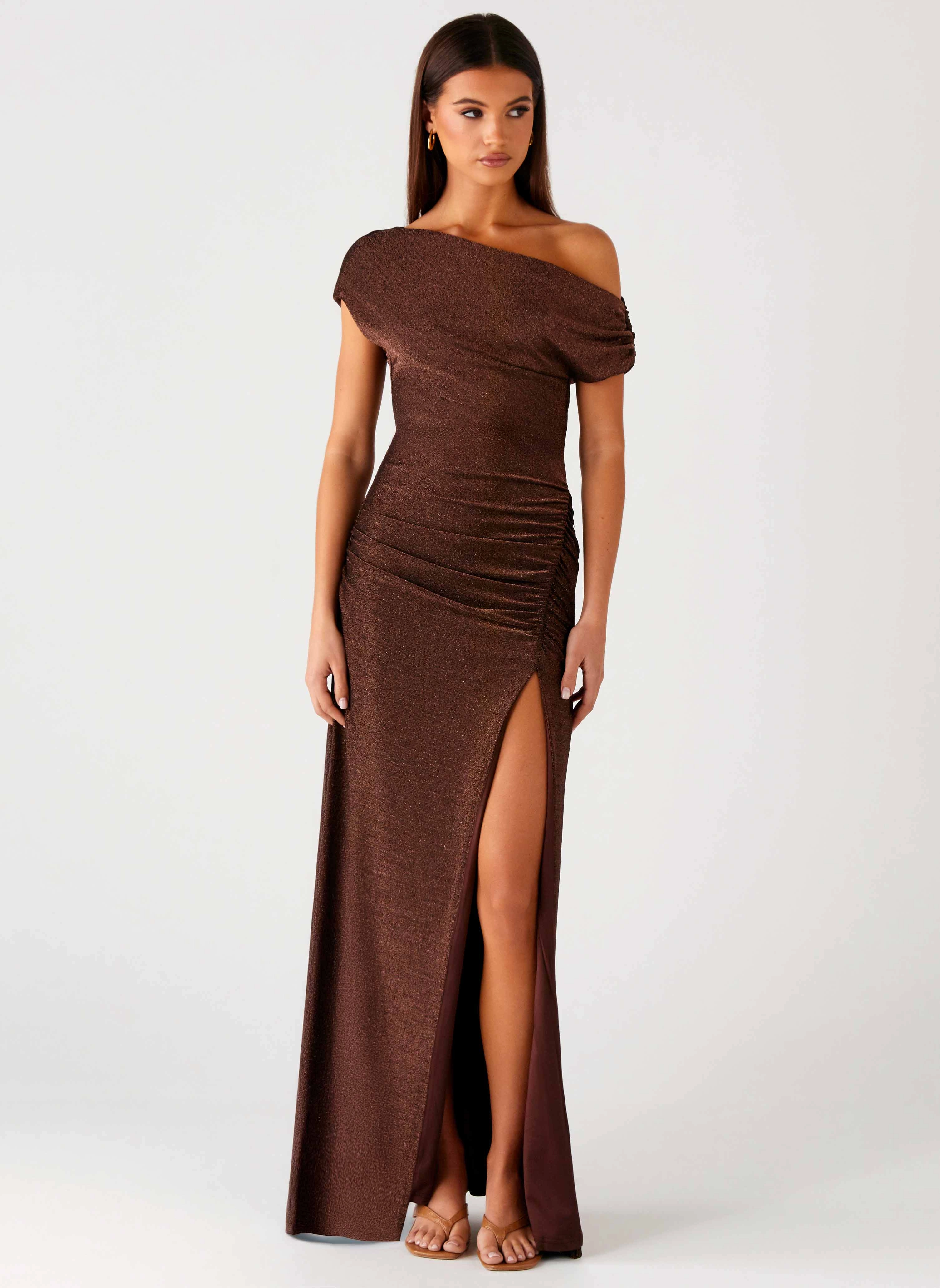 City Casual Harvest Moon Maxi Dress - Chocolate