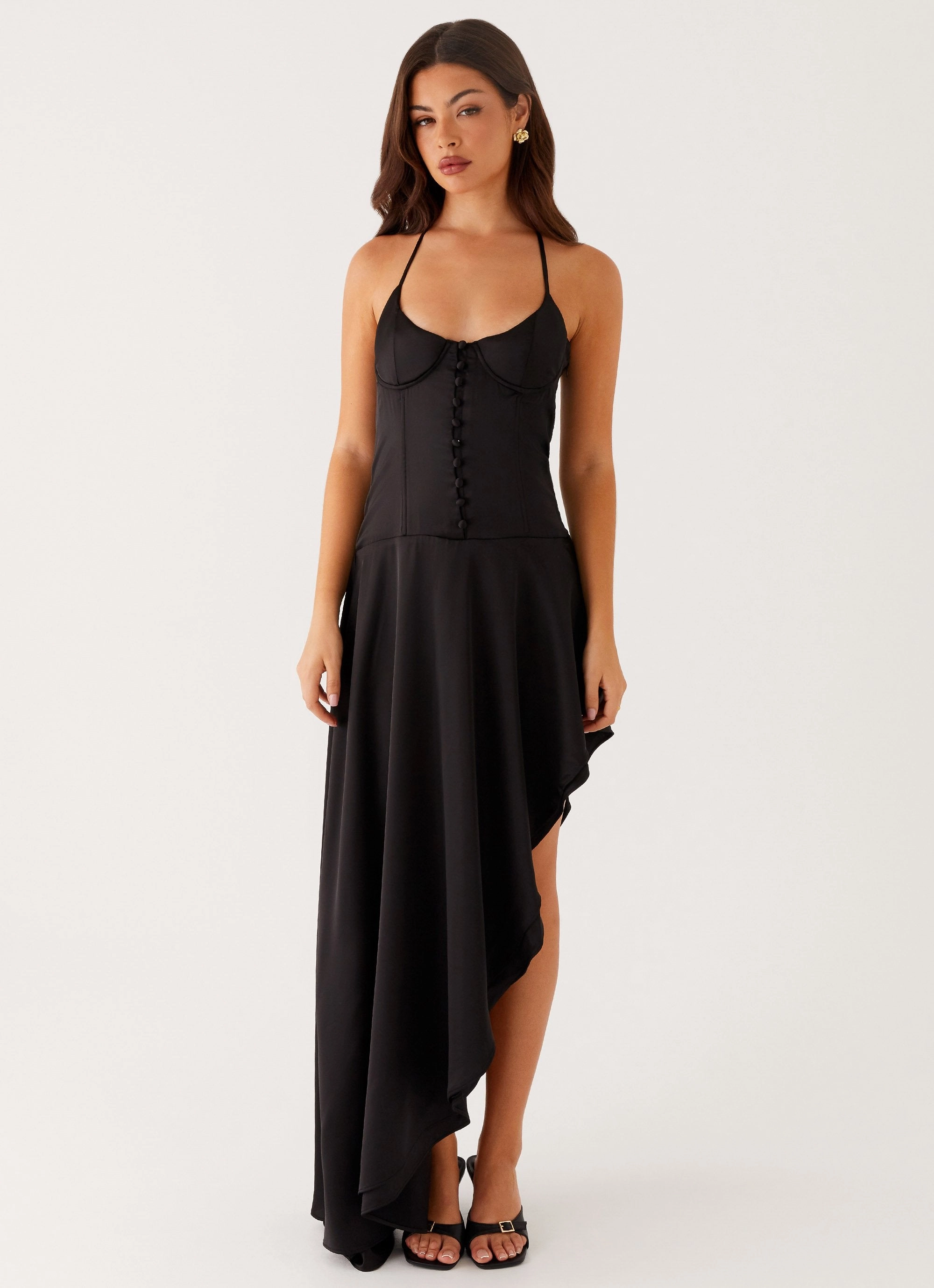 Edge Shape Always Midi Dress - Black