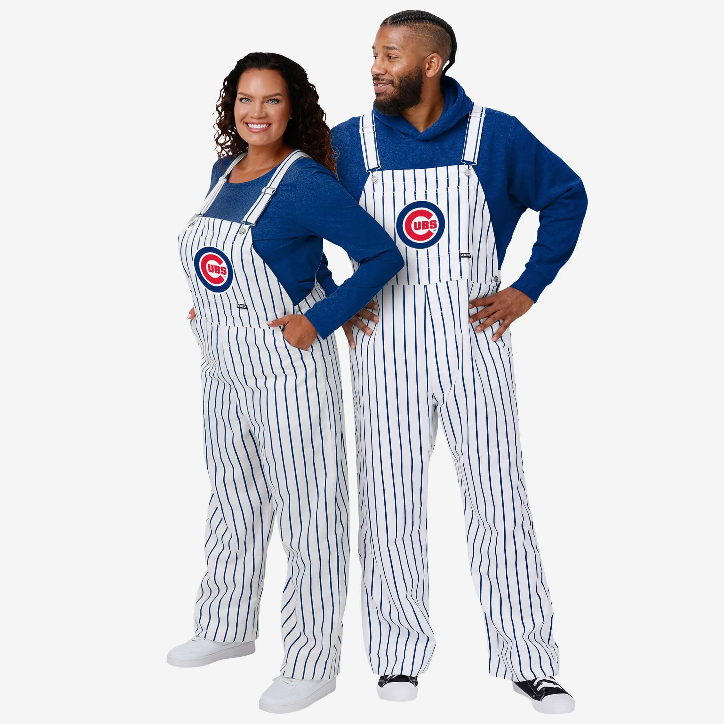 Chicago Cubs Mens Pinstripe Bib Overalls