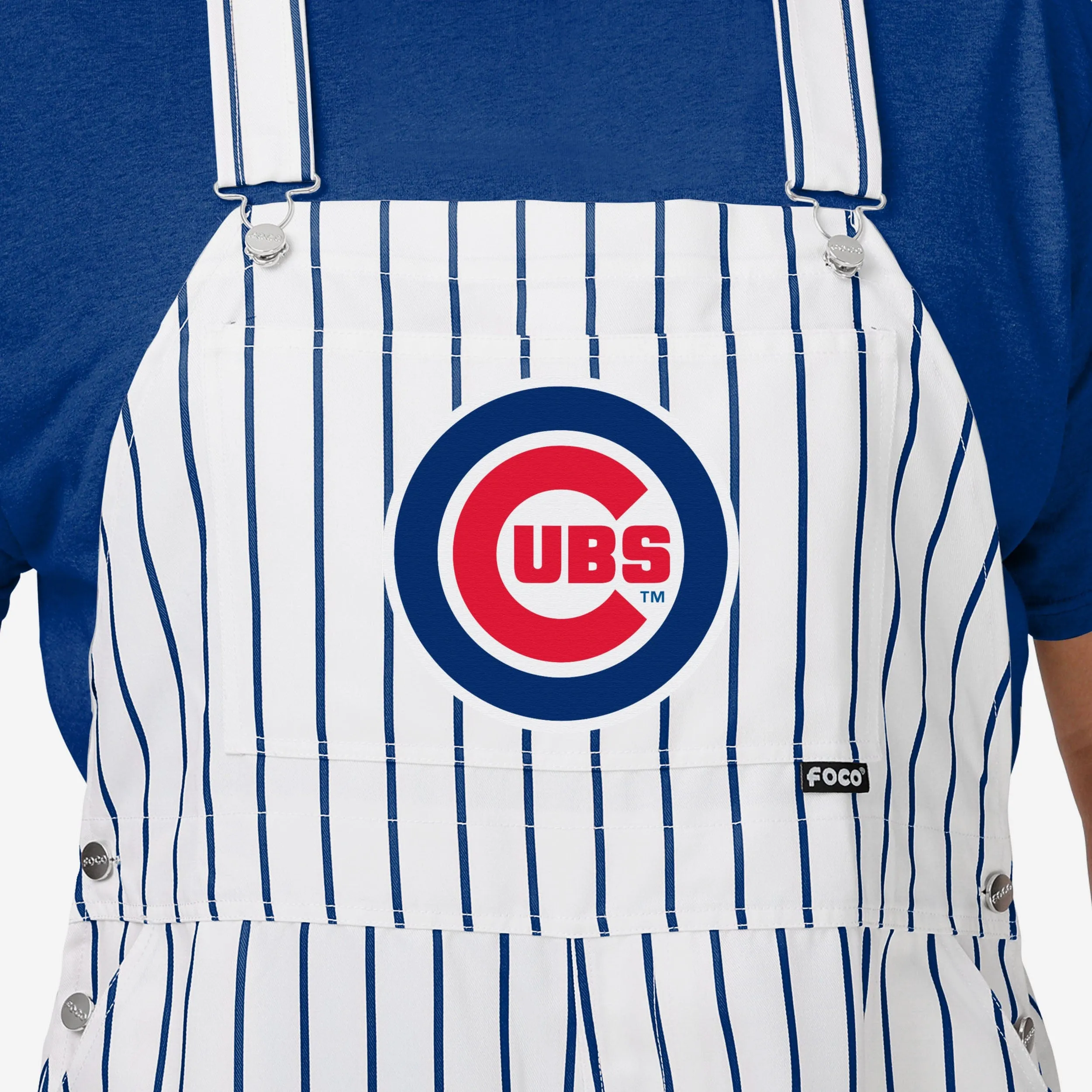 Chicago Cubs Mens Pinstripe Bib Overalls