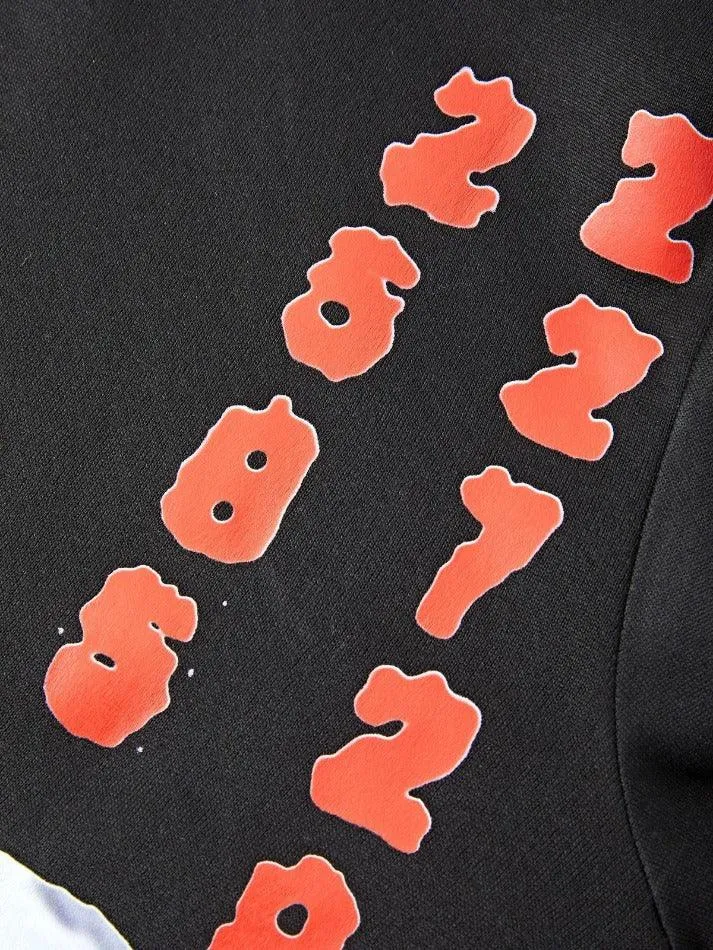 Chicmy-Men's Skull Graphic Black Pullover Hoodie