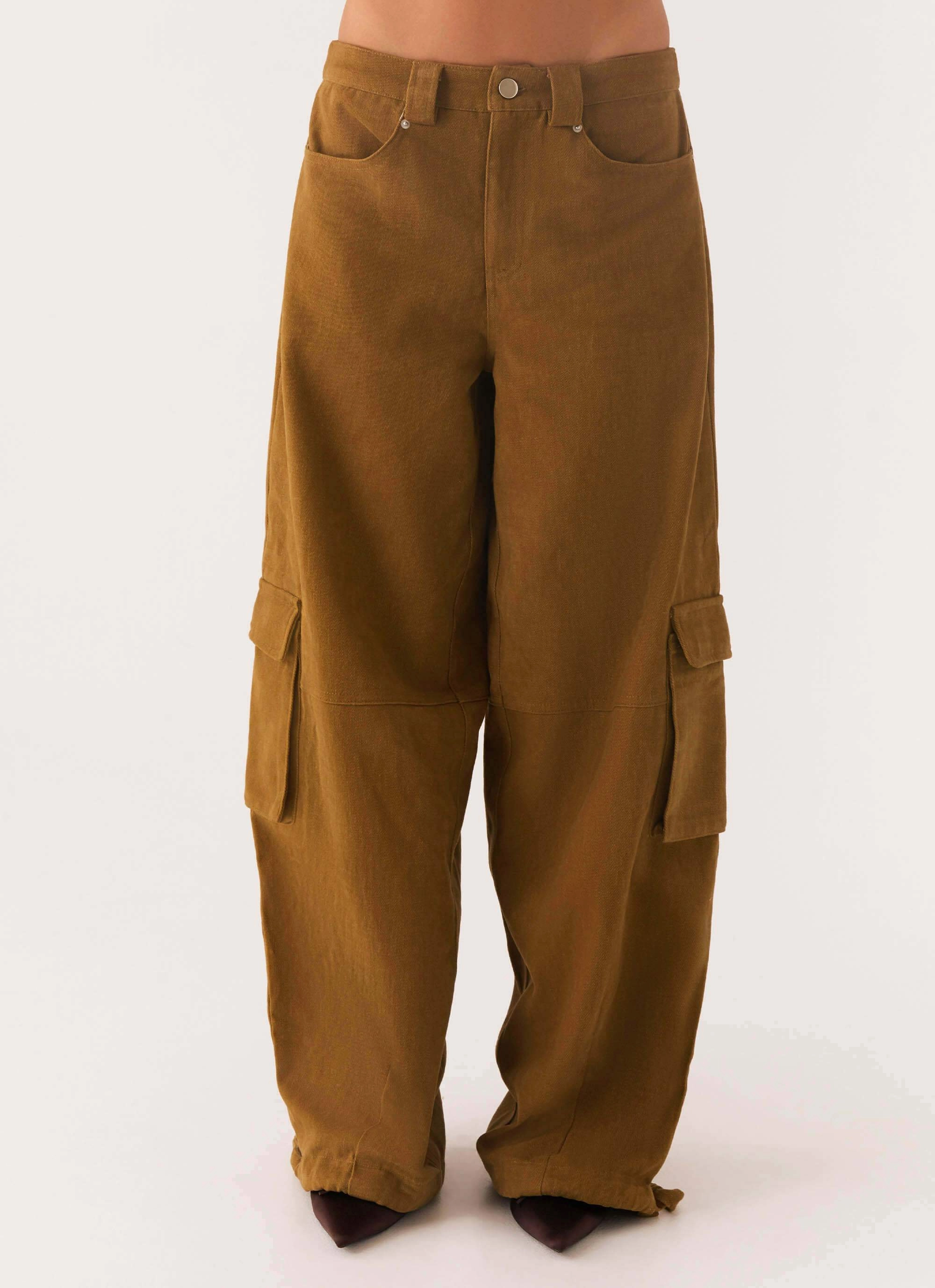 Back In Time Cargo Pant - Brown Recycled Polyester
