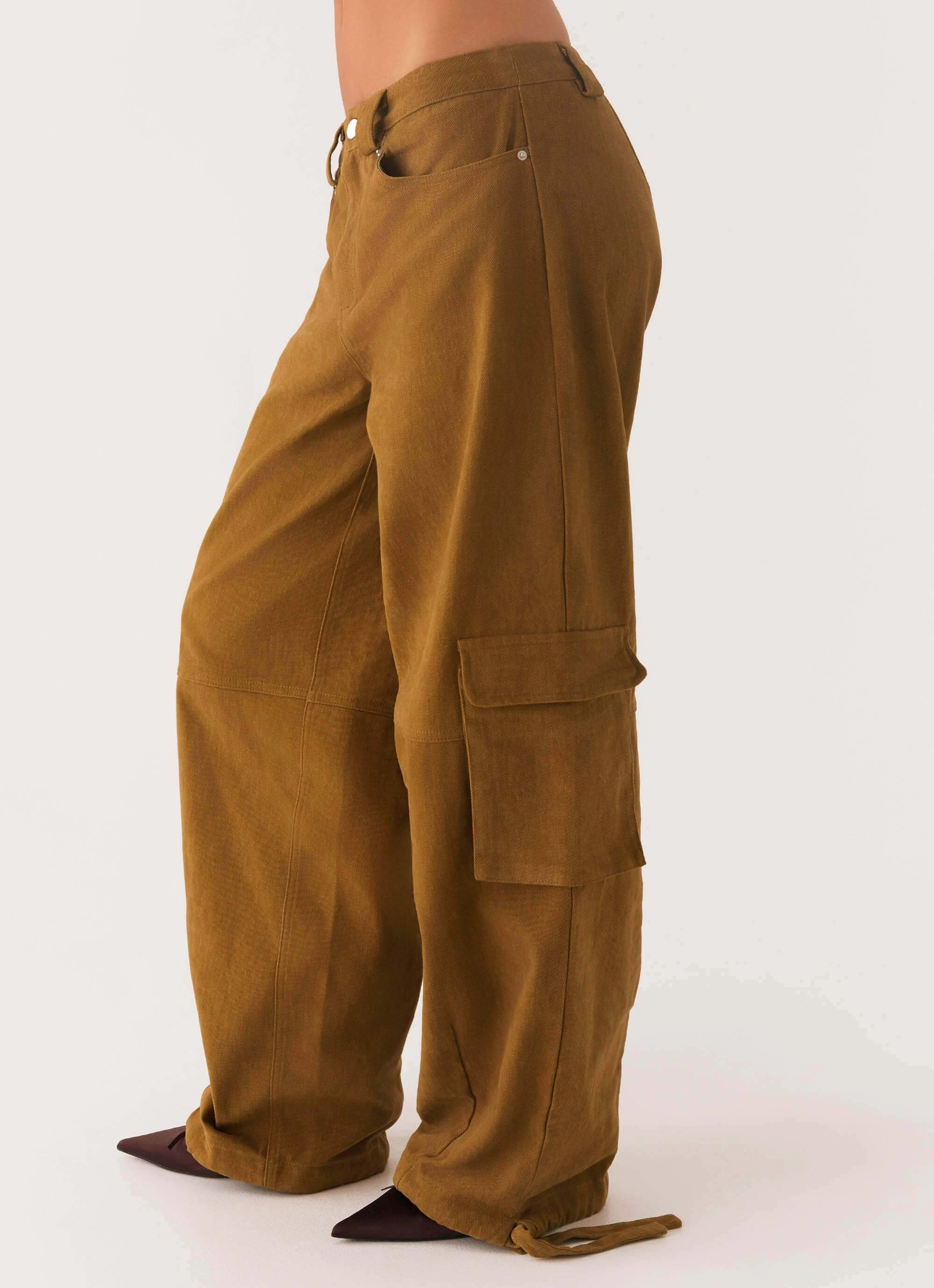 Back In Time Cargo Pant - Brown Neutral Shade