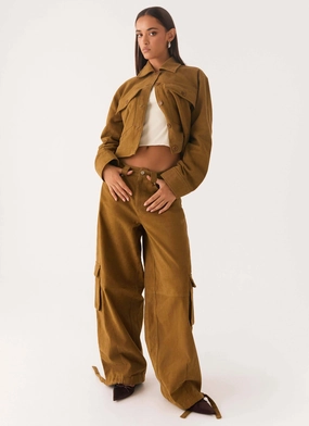 Tall Length Back In Time Cargo Pant - Brown