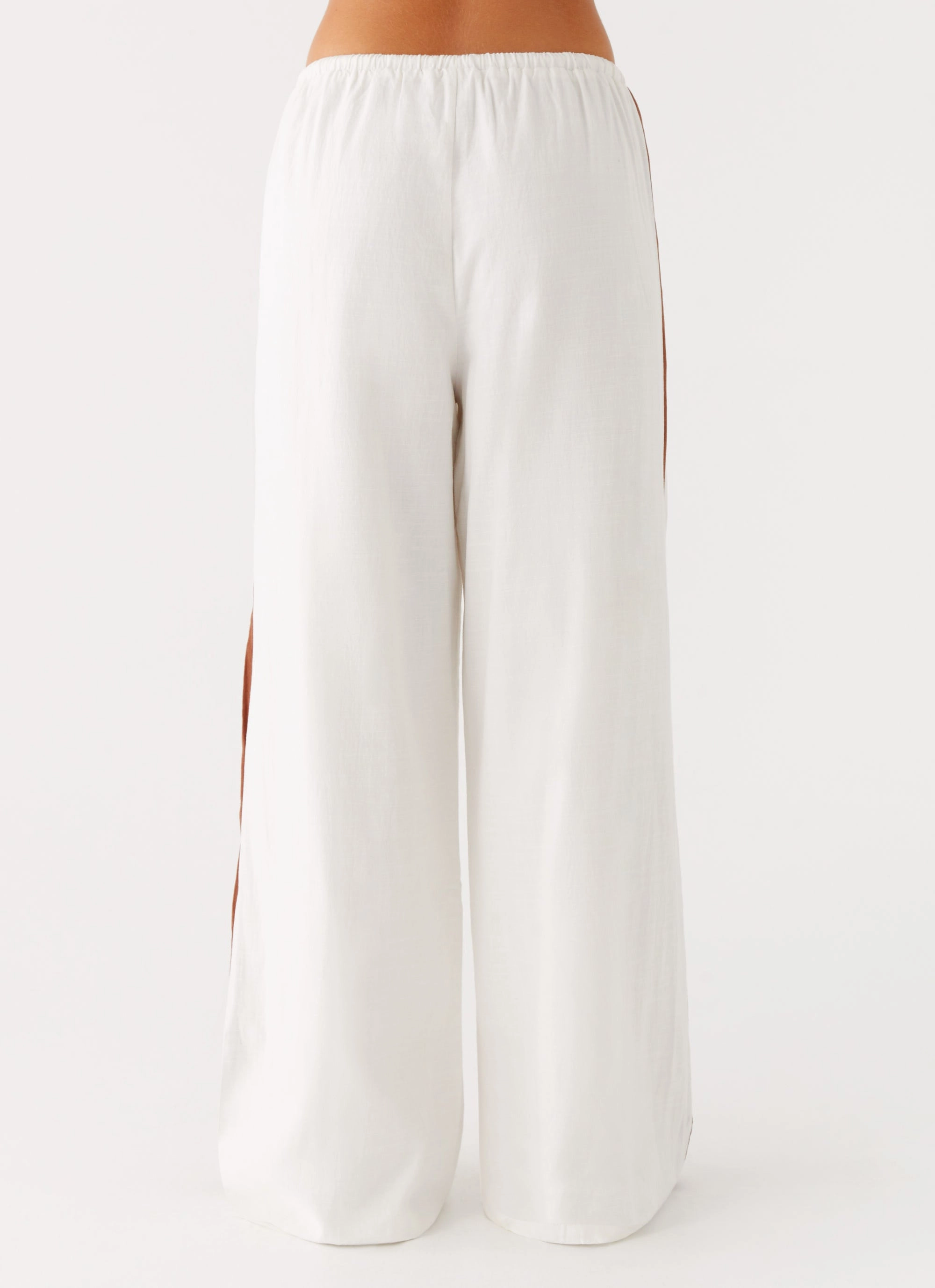 Perfect Comfort Casual Style Dalida Linen Pants - Ivory