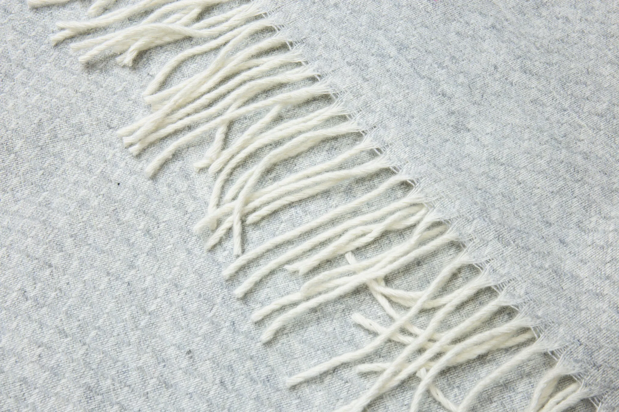 Chiswick Light Grey Merino Throw Blanket