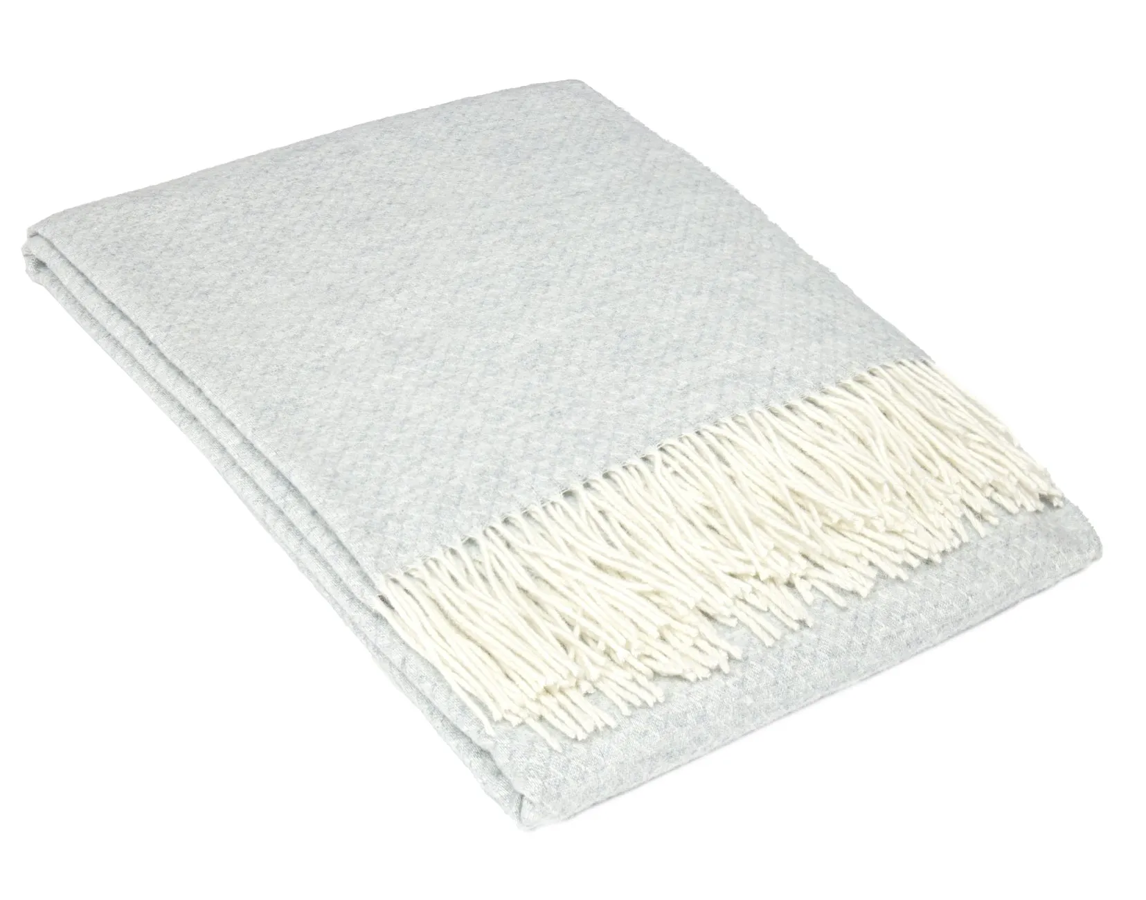 Chiswick Light Grey Merino Throw Blanket