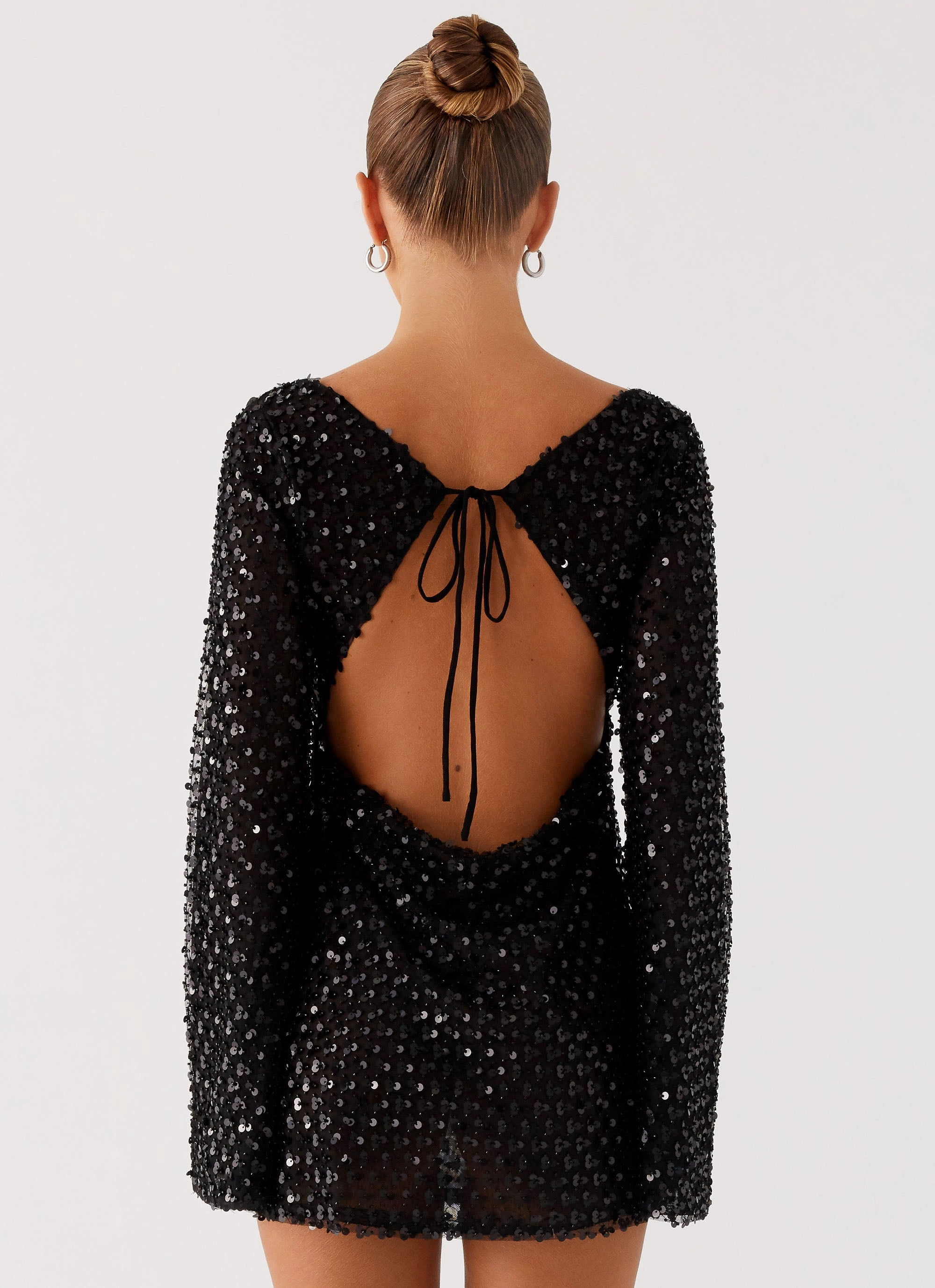 Edessa Sequin Mini Dress - Black Cocktail-Party