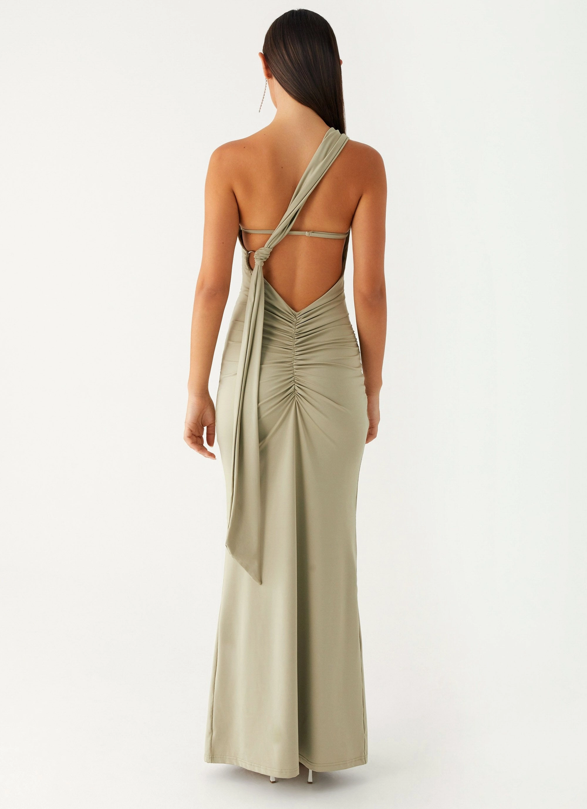 Fresh Combo Silk-Blend Christie Maxi Dress - Sage