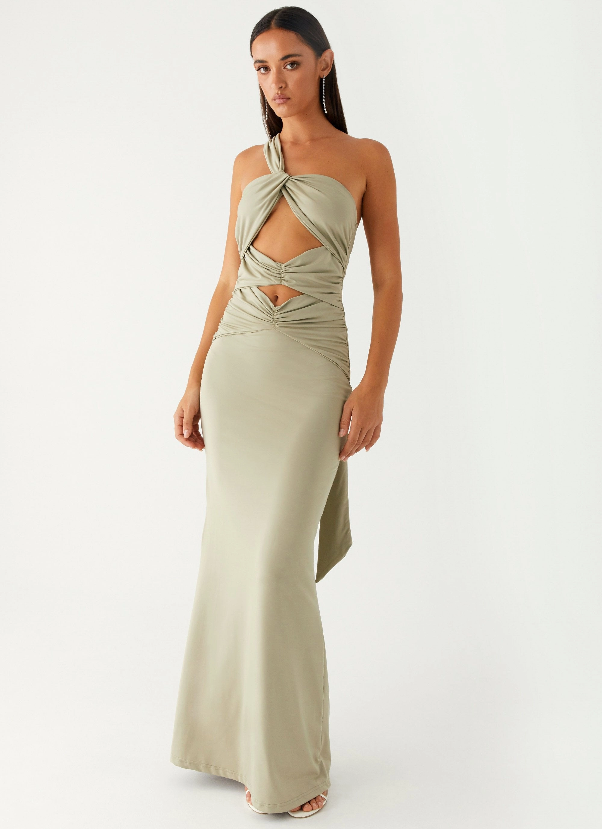 Christie Maxi Dress - Sage Playful design piece Pleated-Skirt