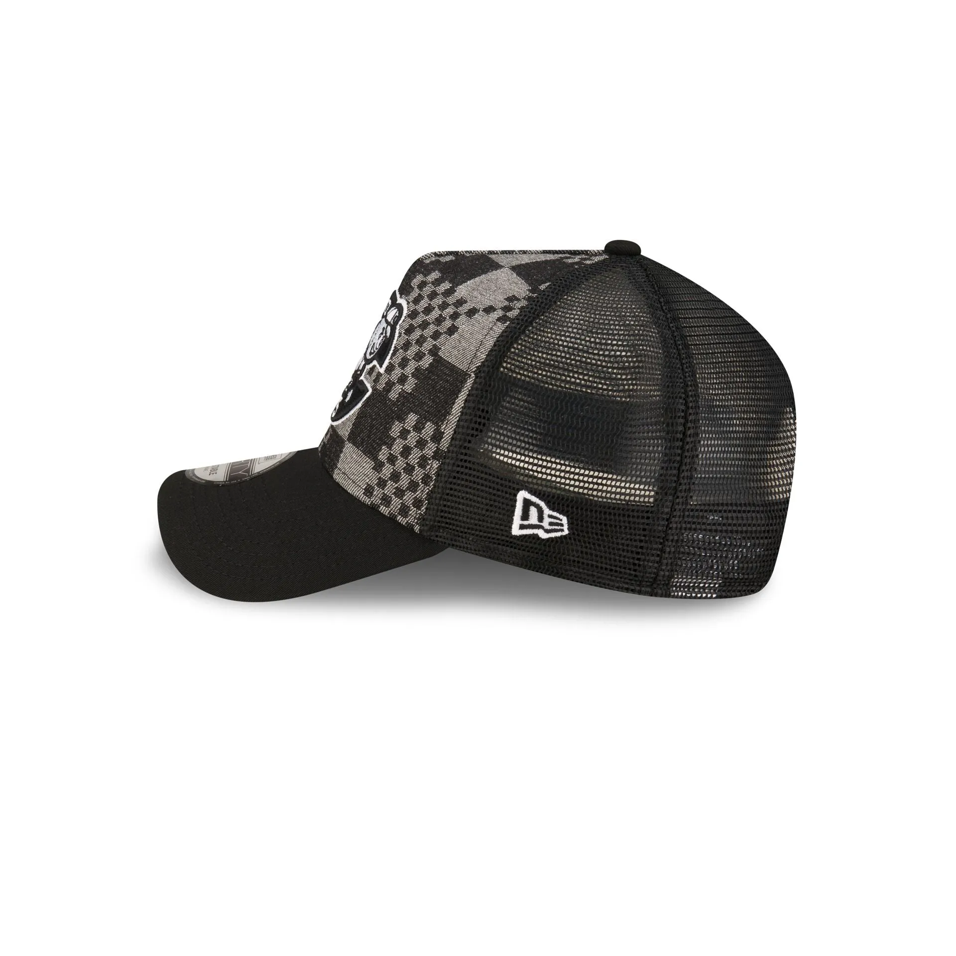 Cincinnati Reds Pattern Denim 9FORTY A-Frame Trucker Hat