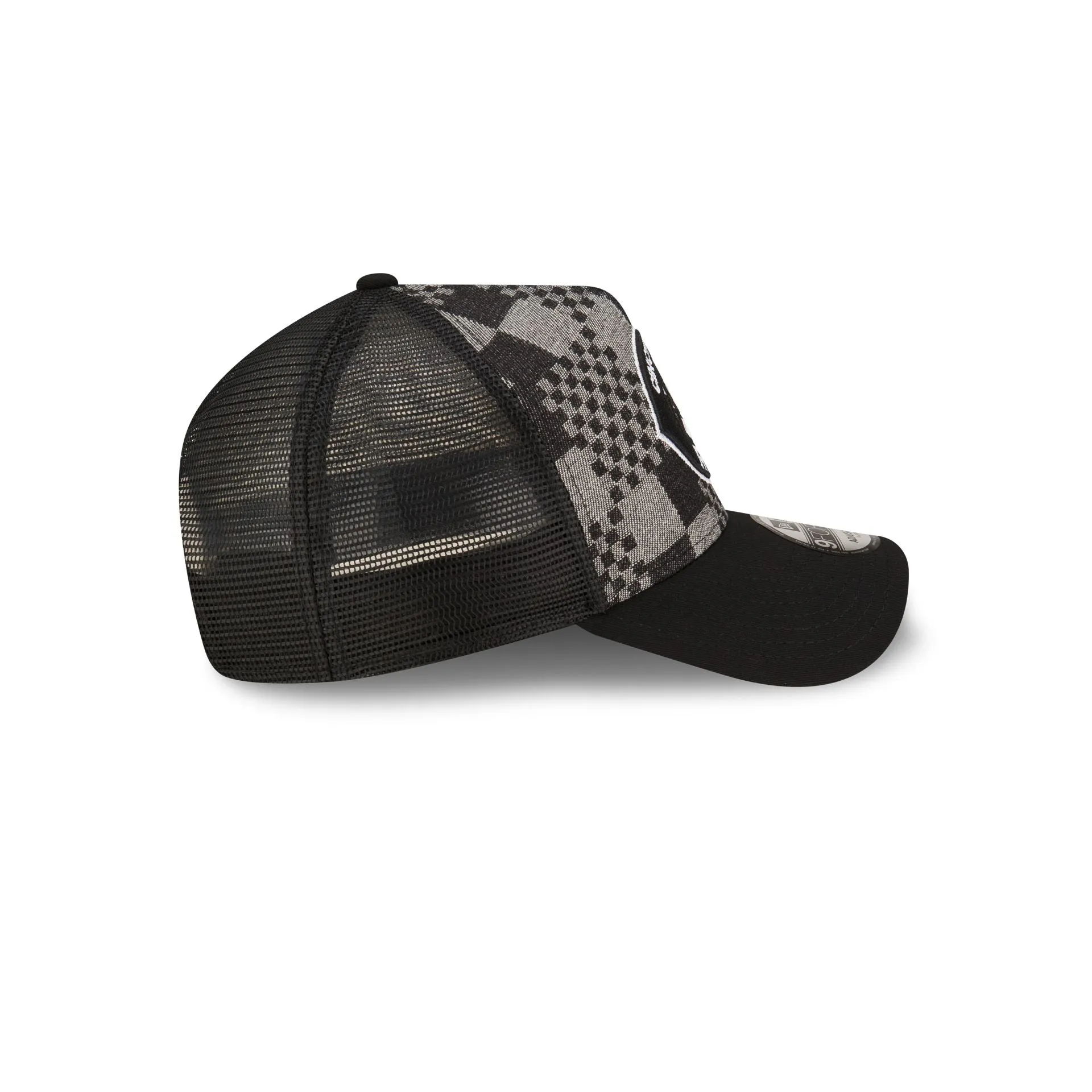 Cincinnati Reds Pattern Denim 9FORTY A-Frame Trucker Hat