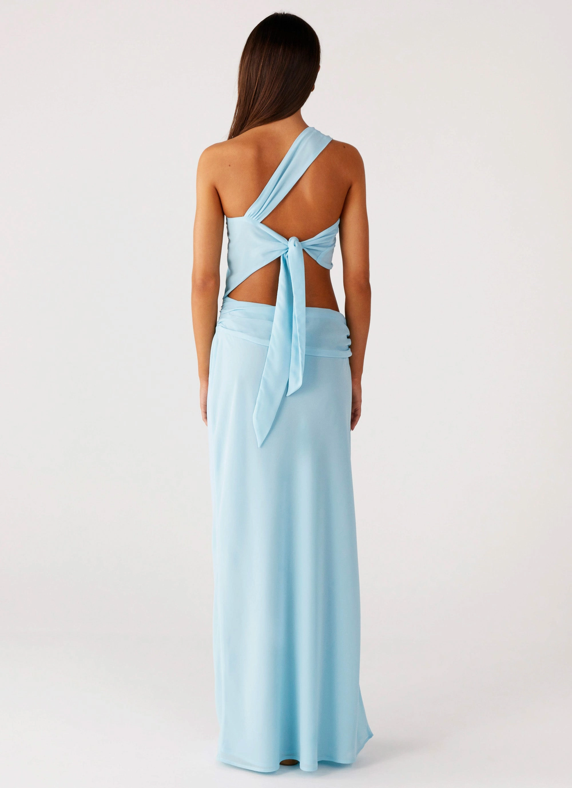 Cindelle One Shoulder Maxi Dress - Turquoise Work Fitwear Cozy Vibes