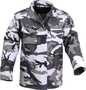 City Camouflage - Tactical M-65 Field Jacket Army Coat M1965 - Poly/Cotton with Liner