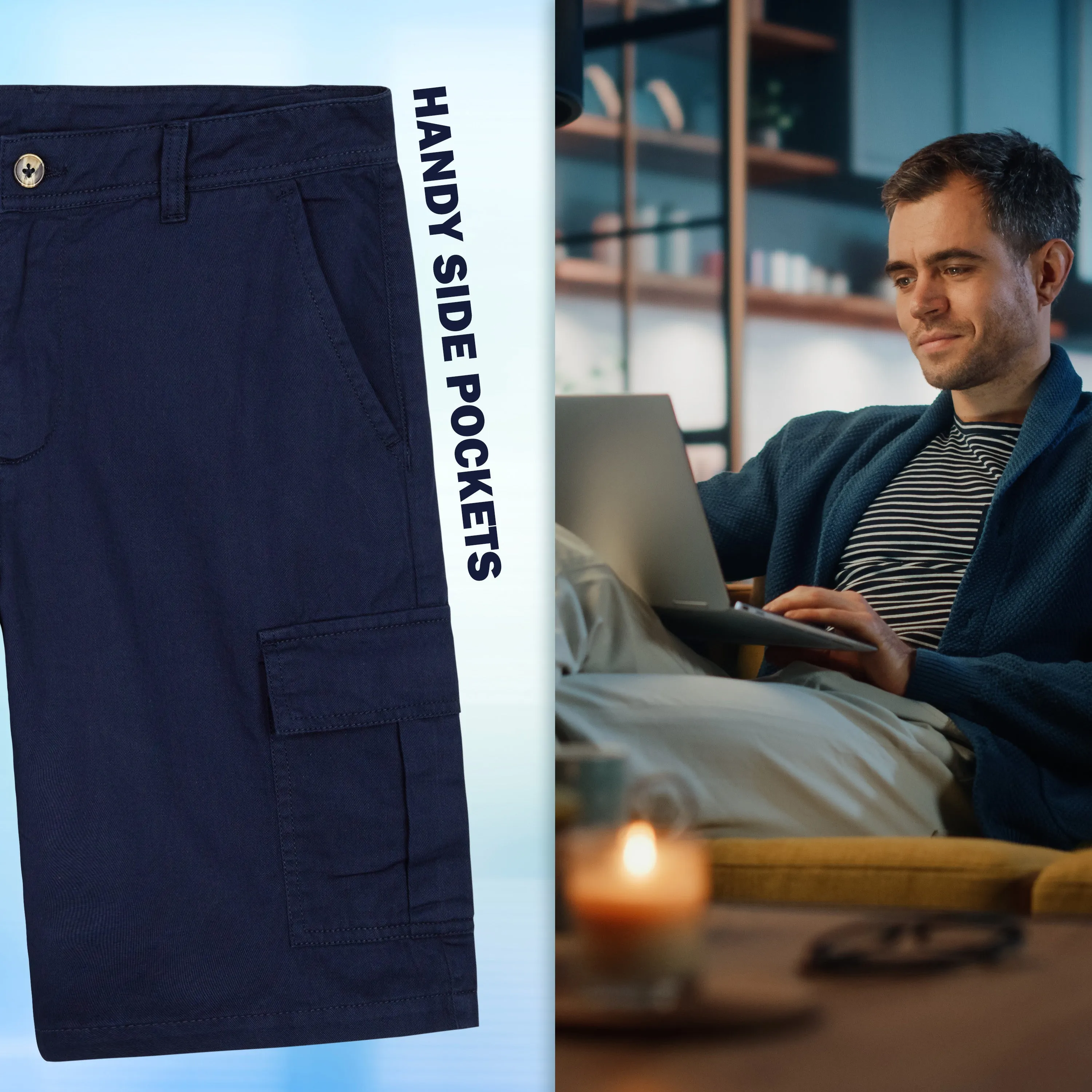 CityComfort Mens Cargo Shorts with Pockets - Summer Shorts