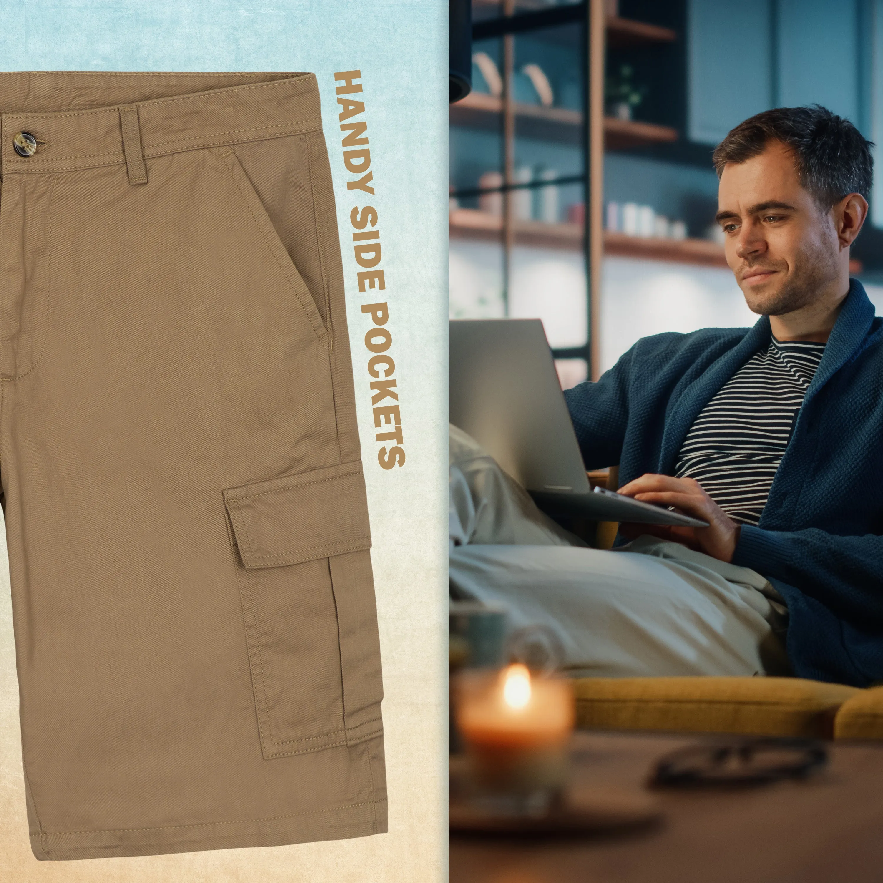 CityComfort Mens Cargo Shorts with Pockets - Summer Shorts