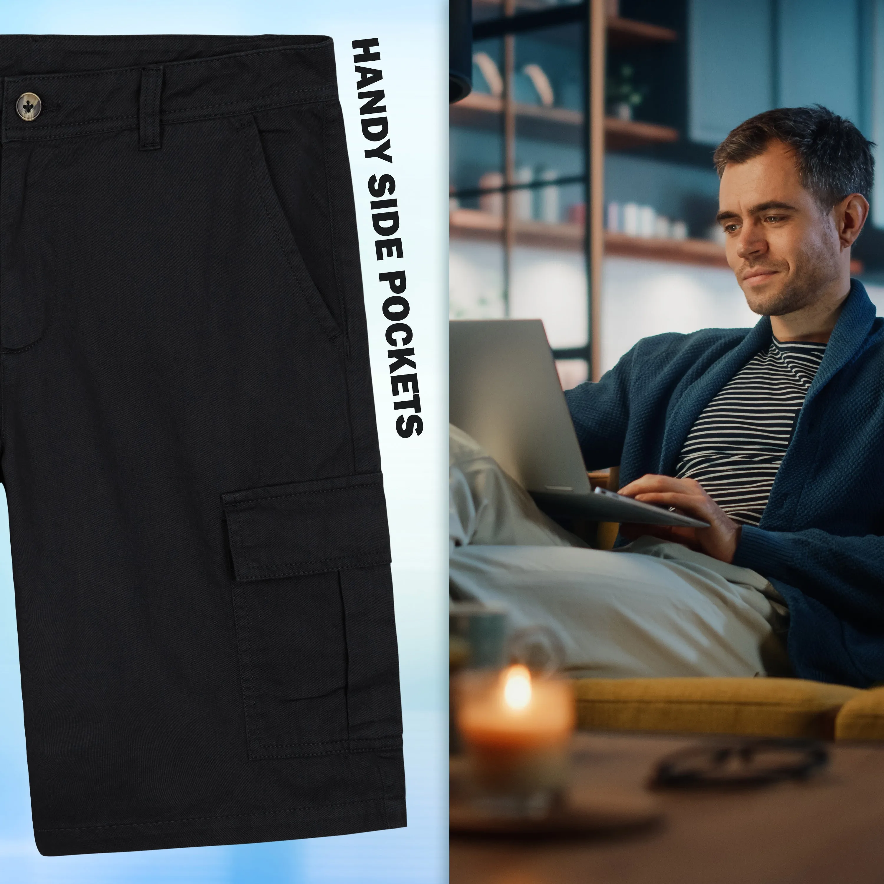 CityComfort Mens Cargo Shorts with Pockets - Summer Shorts