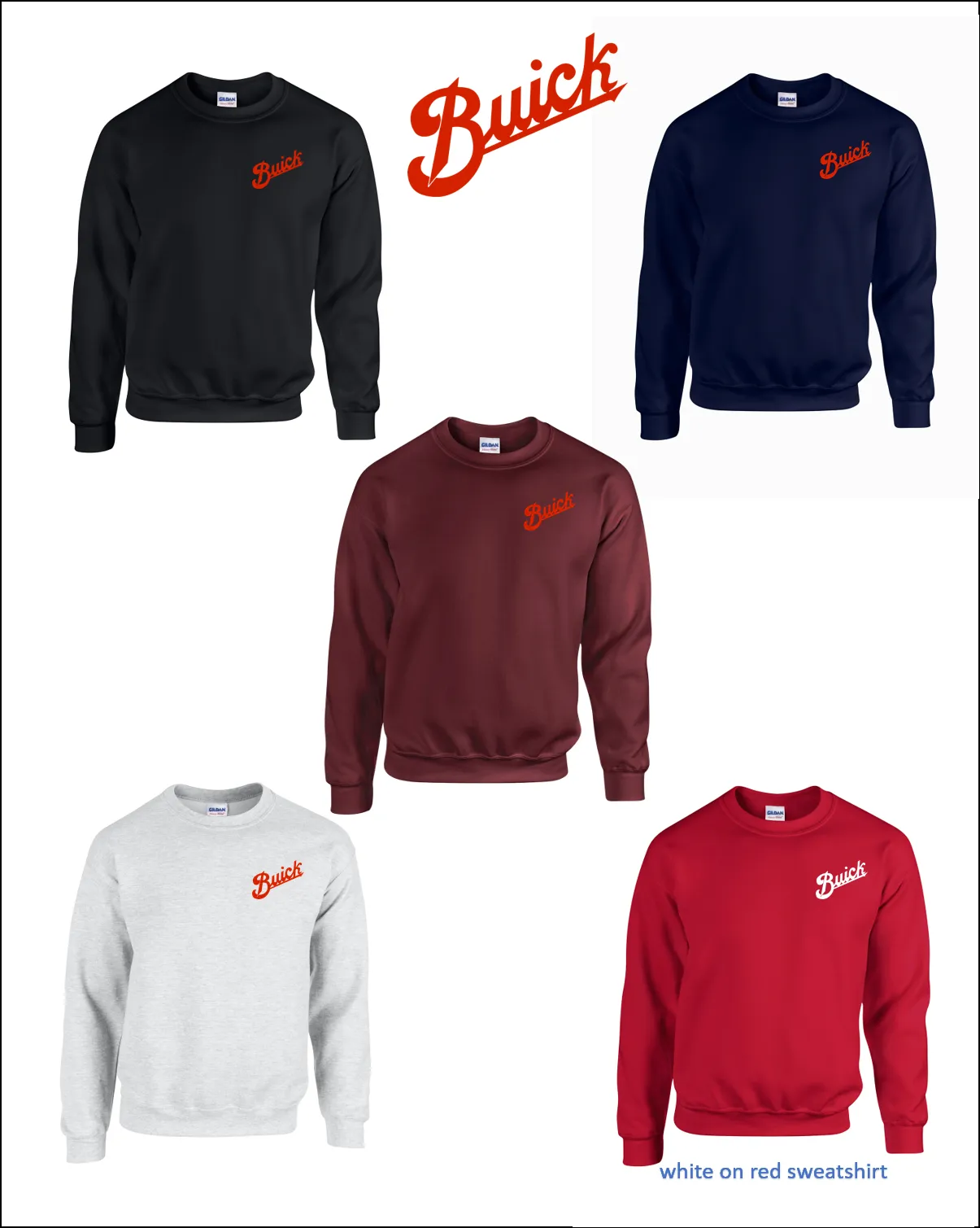 Classic Buick Embroidered Sweatshirts