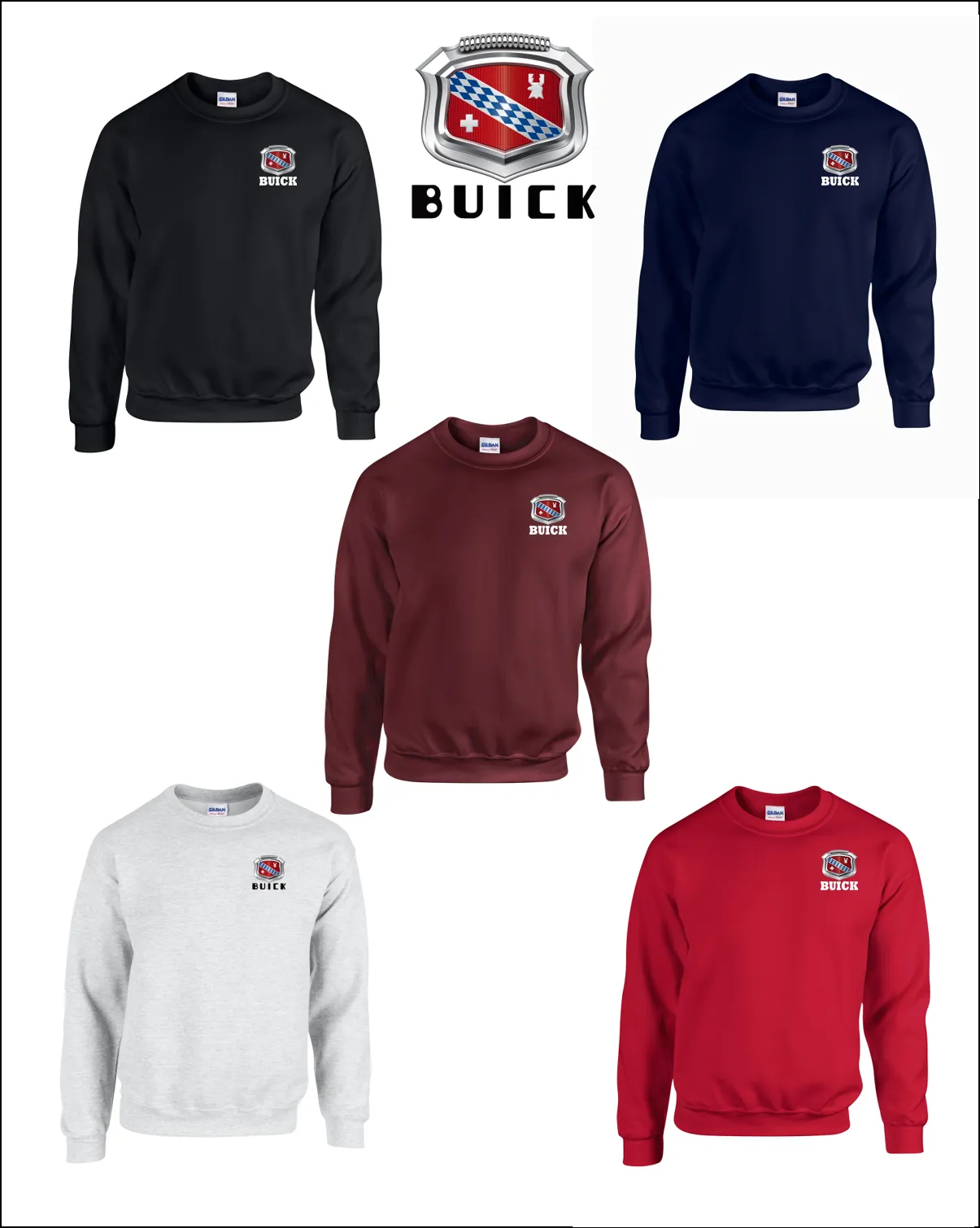 Classic Buick Embroidered Sweatshirts