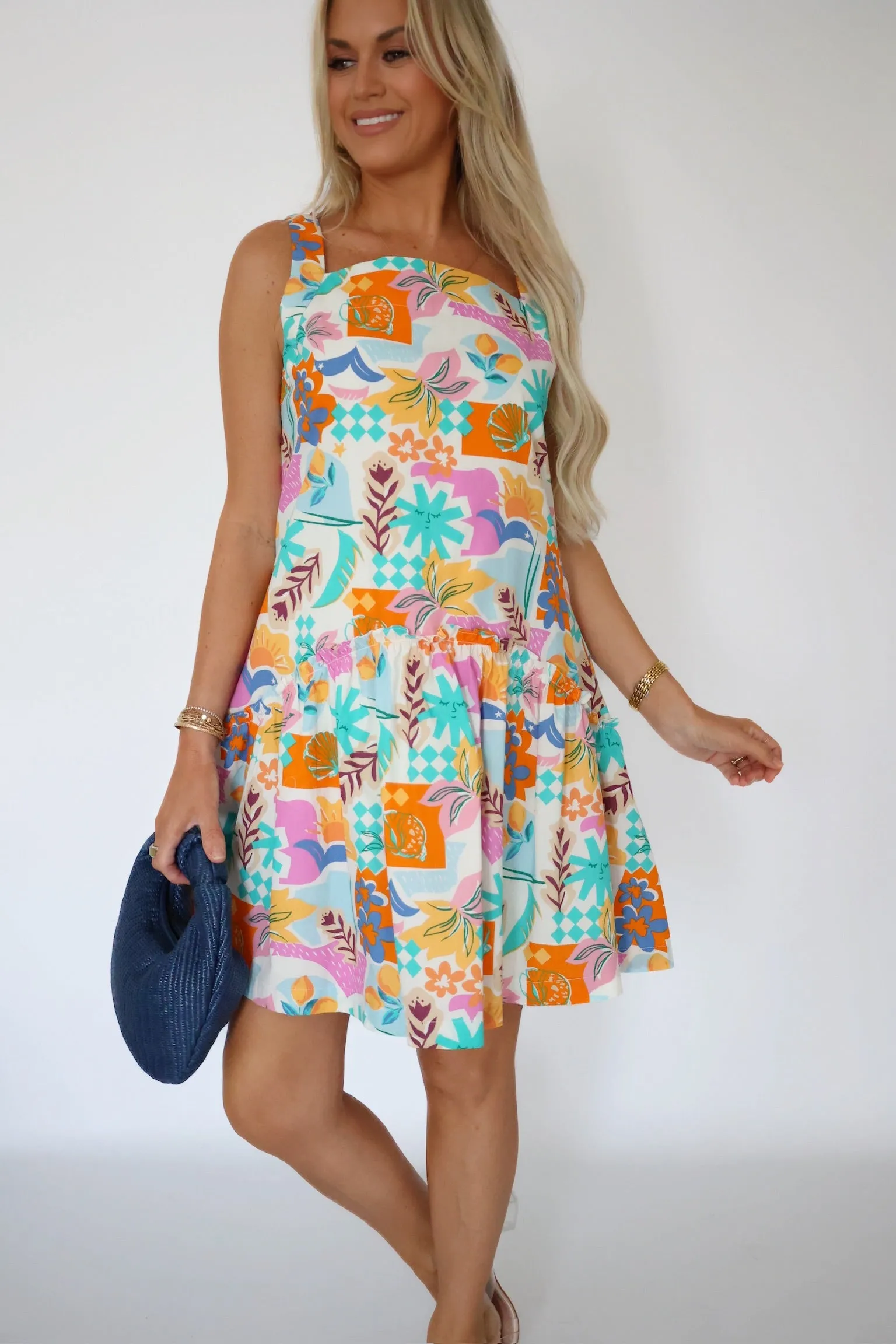 Reflective Detailing Shape Retention Fabric Send You a Postcard Dress (FINAL SALE)