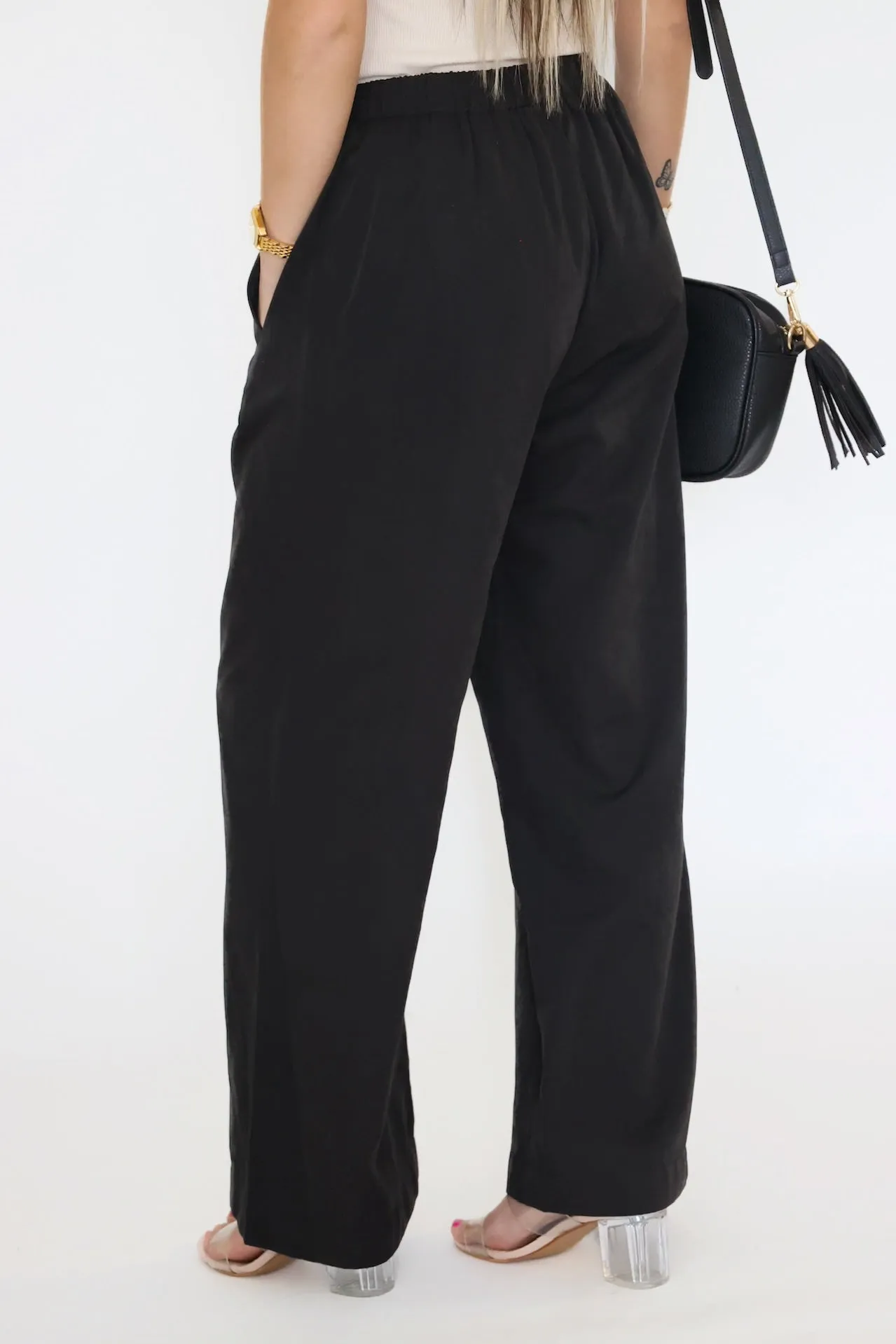 Paris Wide Leg Pant- Black Modular Attachment Durable Activewear