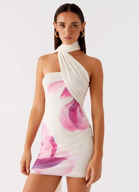 Arcadia Mini Dress - Ivory Rose Flush Modern Movement