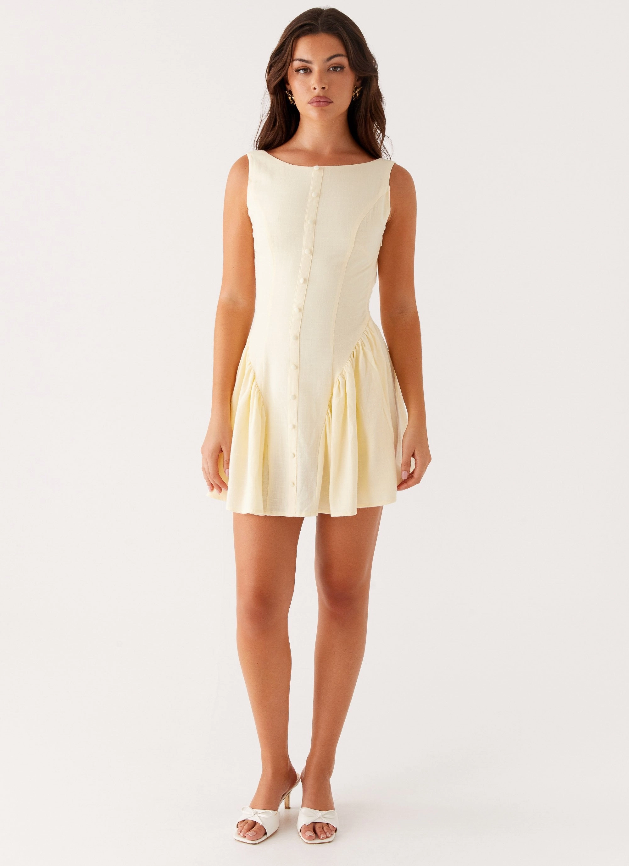 Chic Mom Margo Mini Dress - Pale Yellow