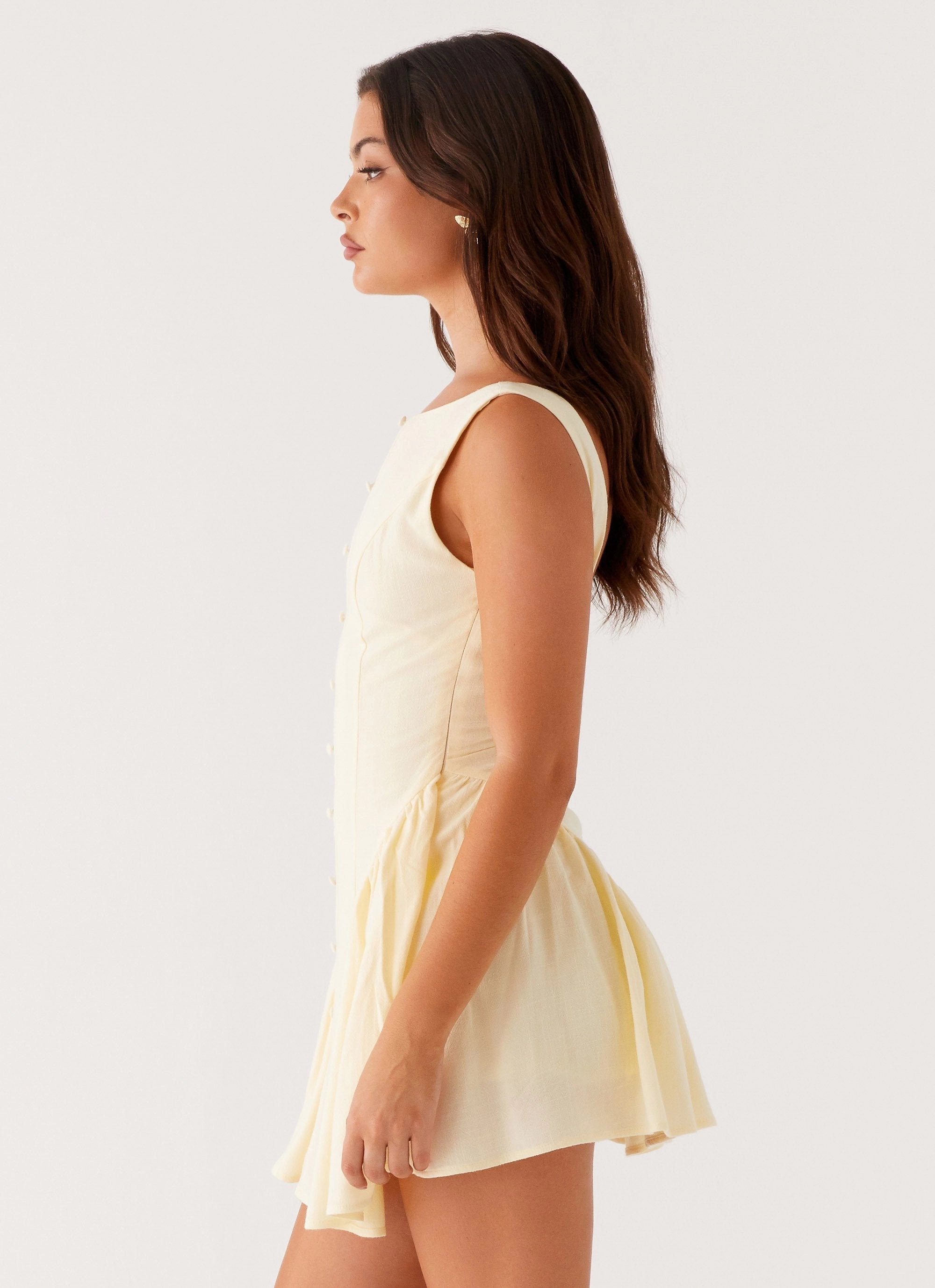 Margo Mini Dress - Pale Yellow Movement Friendly