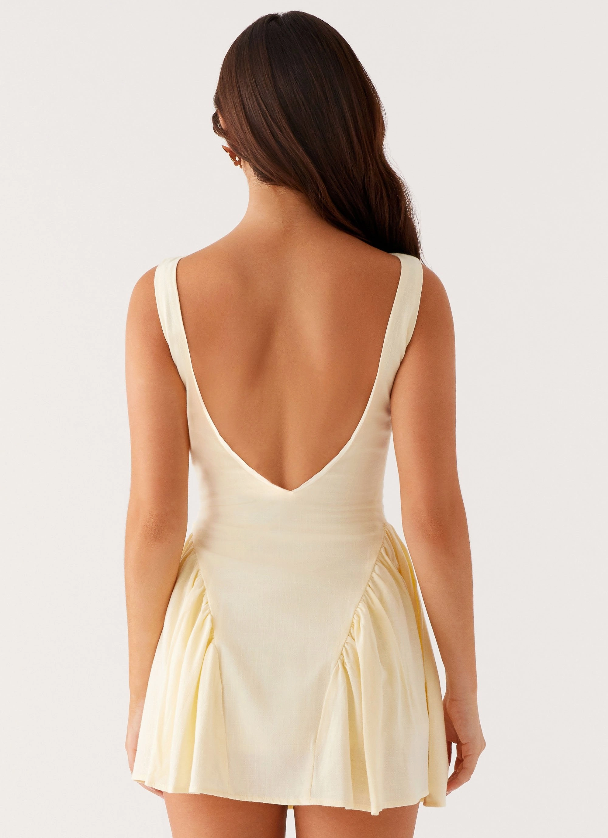 Margo Mini Dress - Pale Yellow Luxe Mood Feminine Comfort