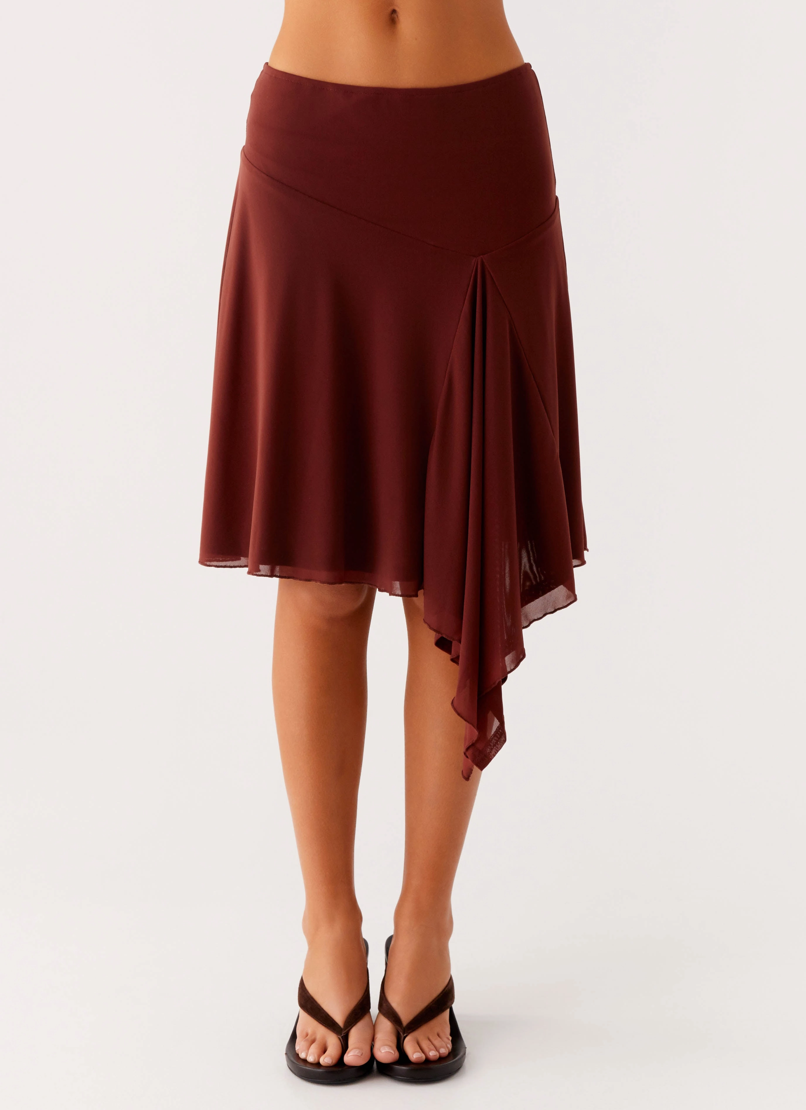Weekend Style Mirage Midi Skirt - Chocolate