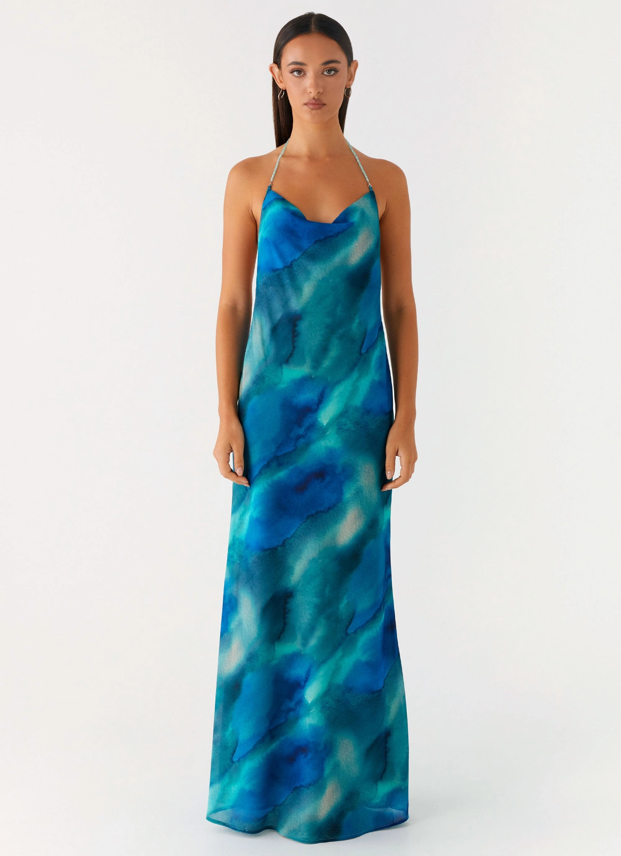 Journey Maxi Dress - Blue Tie Dye Basic Warm
