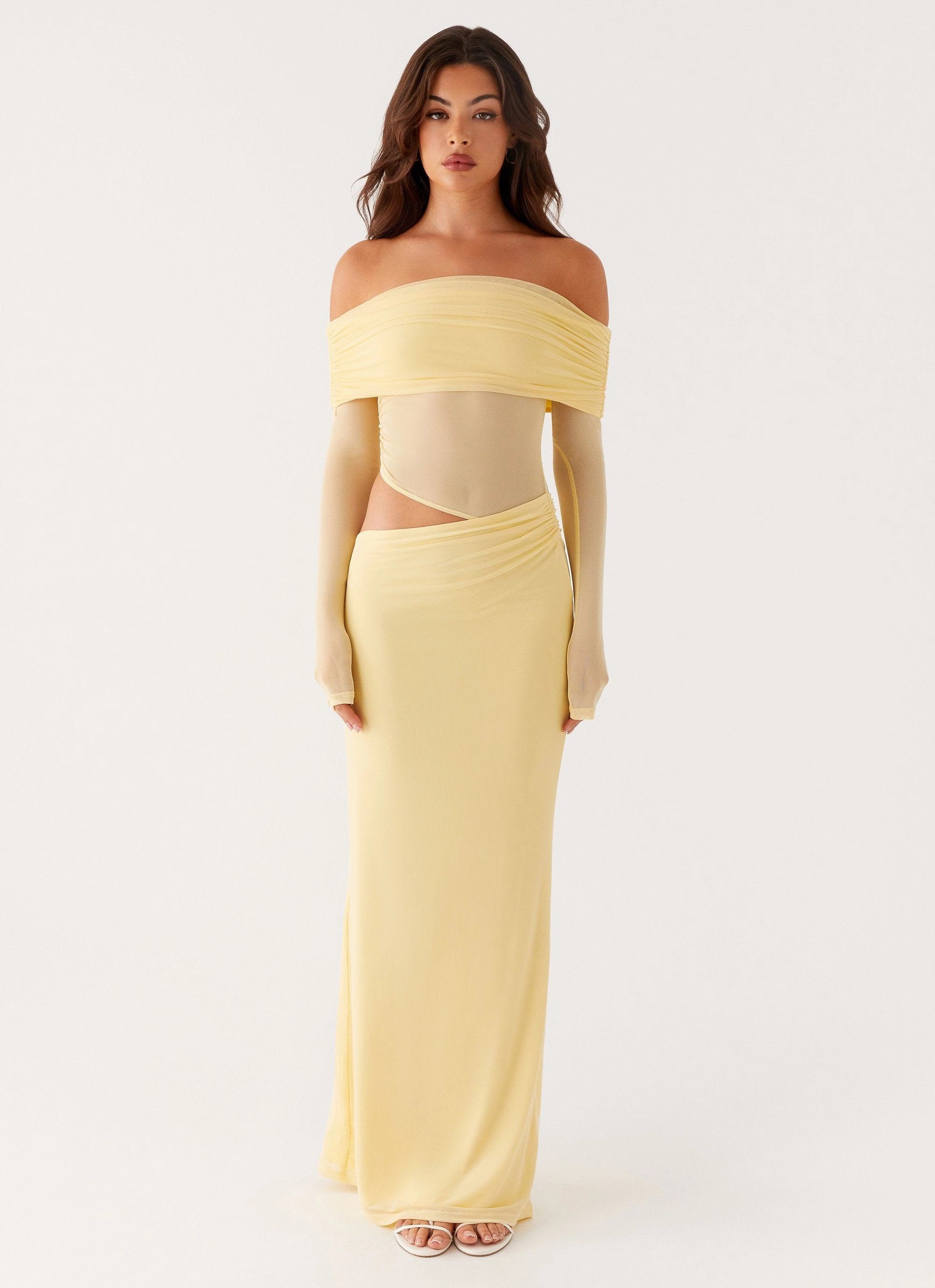 Emery Maxi Dress - Yellow Knit Cool