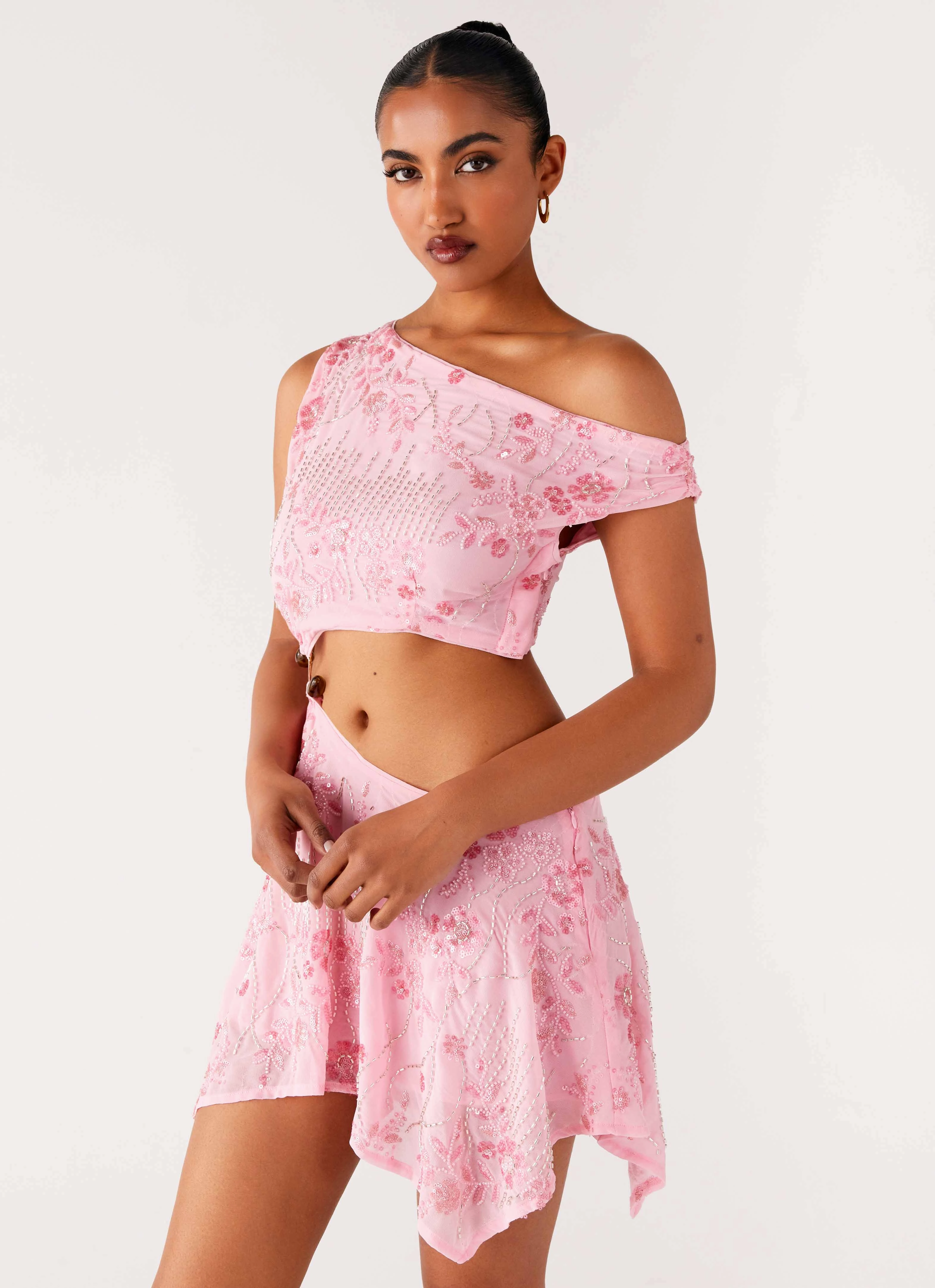 BreathableLining Aletta Sequin Mini Dress - Pink