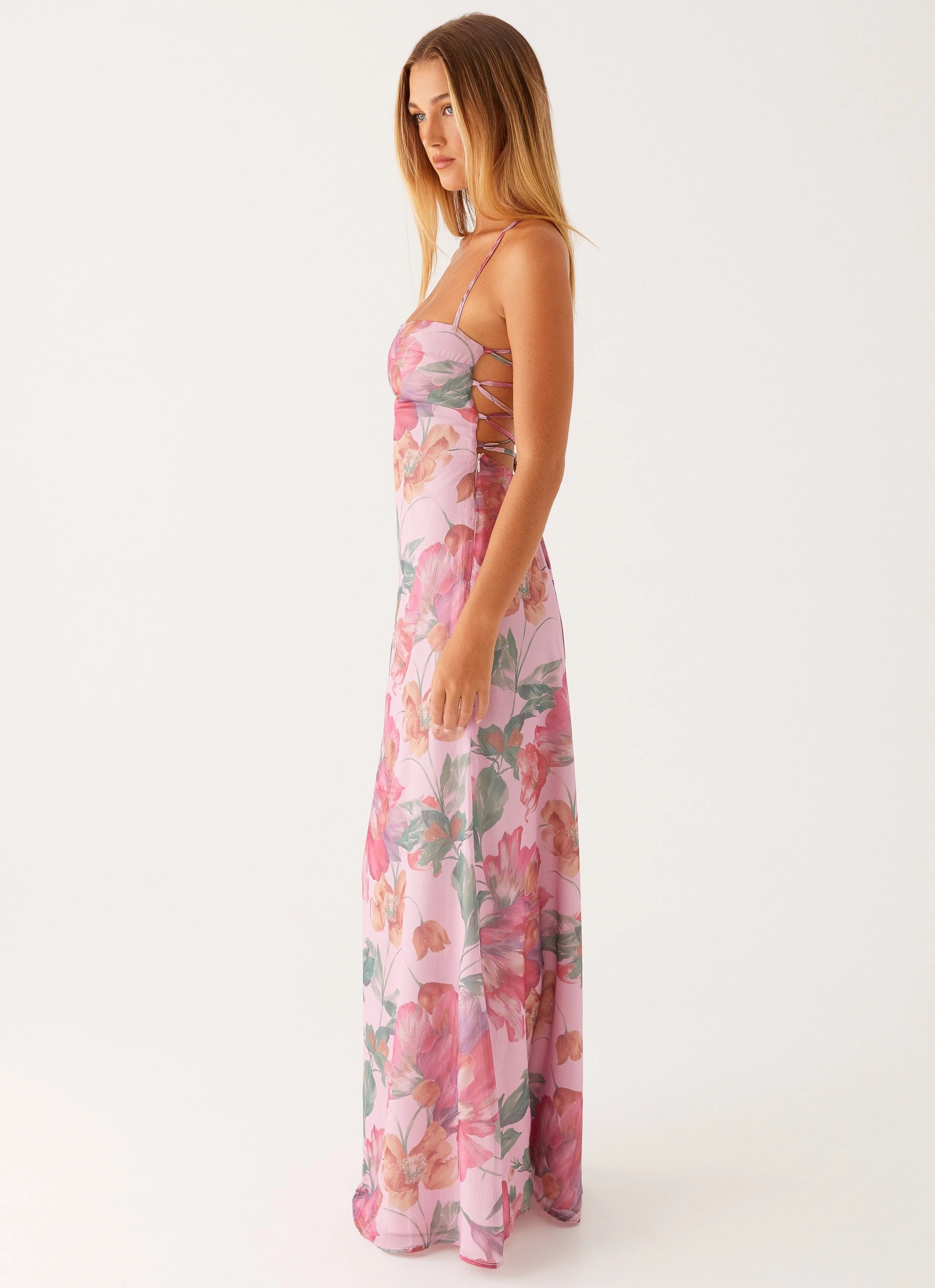Chill Comfort Luxe Comfort Peggy Maxi Dress - Pink Floral