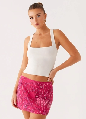 All Day Comfort Mini length Adored By You Mini Skirt - Fuchsia