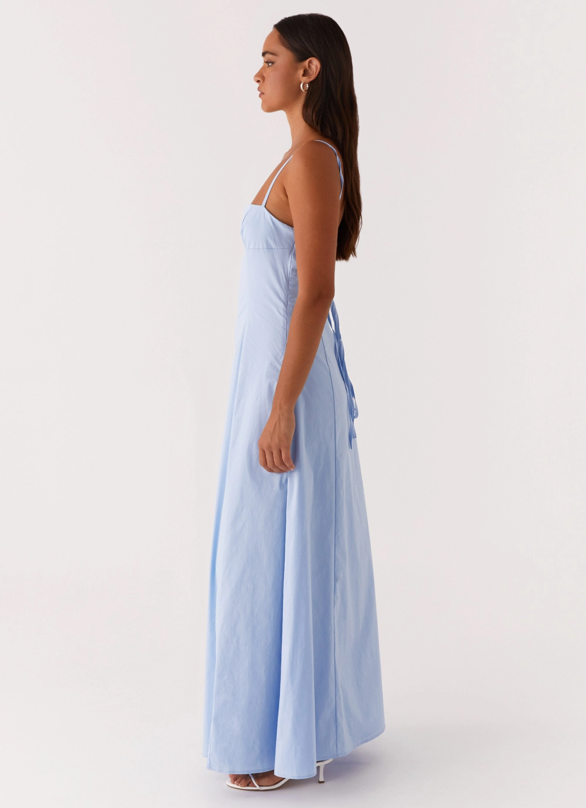 Coral Soft Grace Walk Clear As Day Maxi Dress - Blue