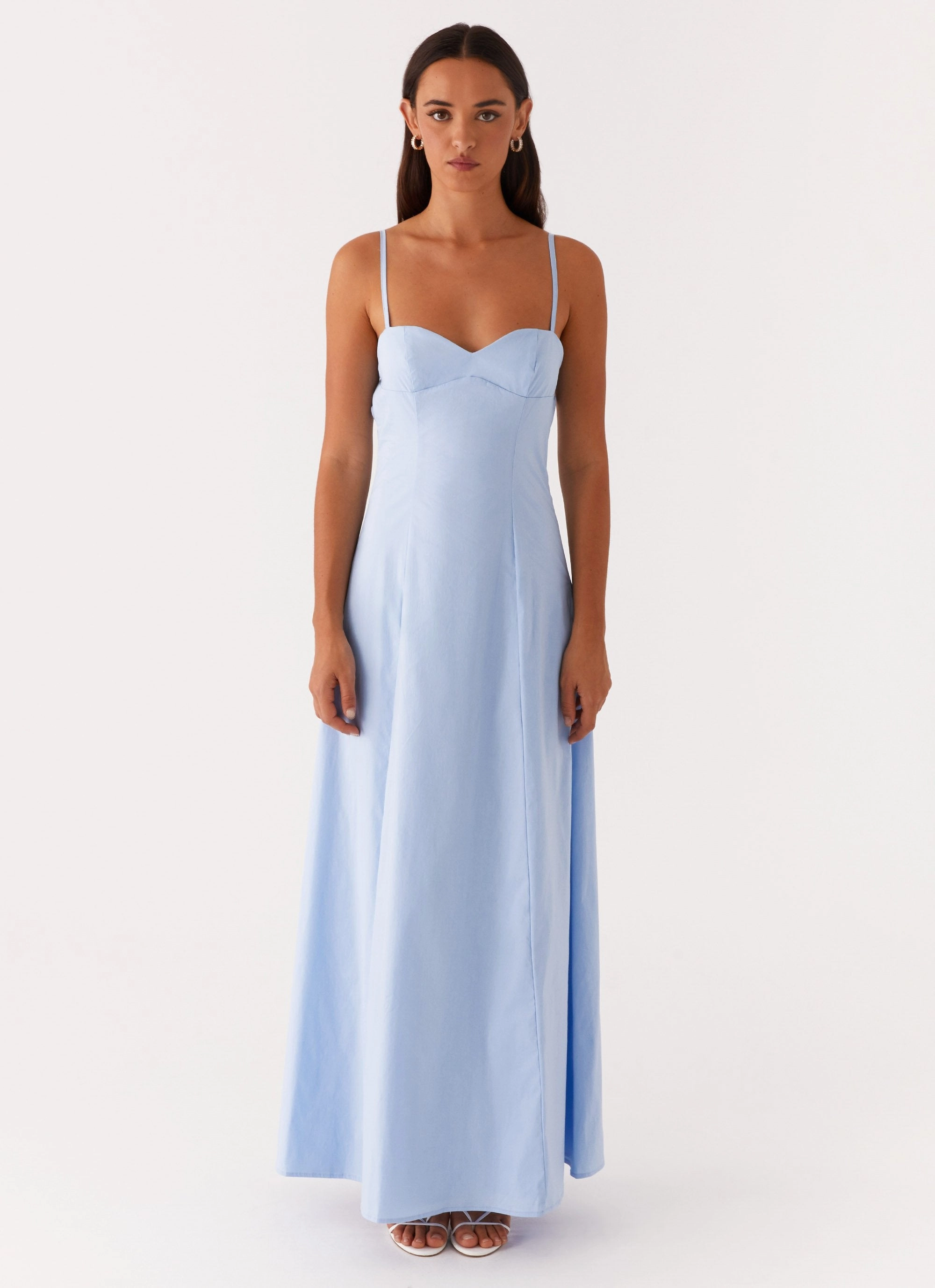 Clear As Day Maxi Dress - Blue Polite Tone