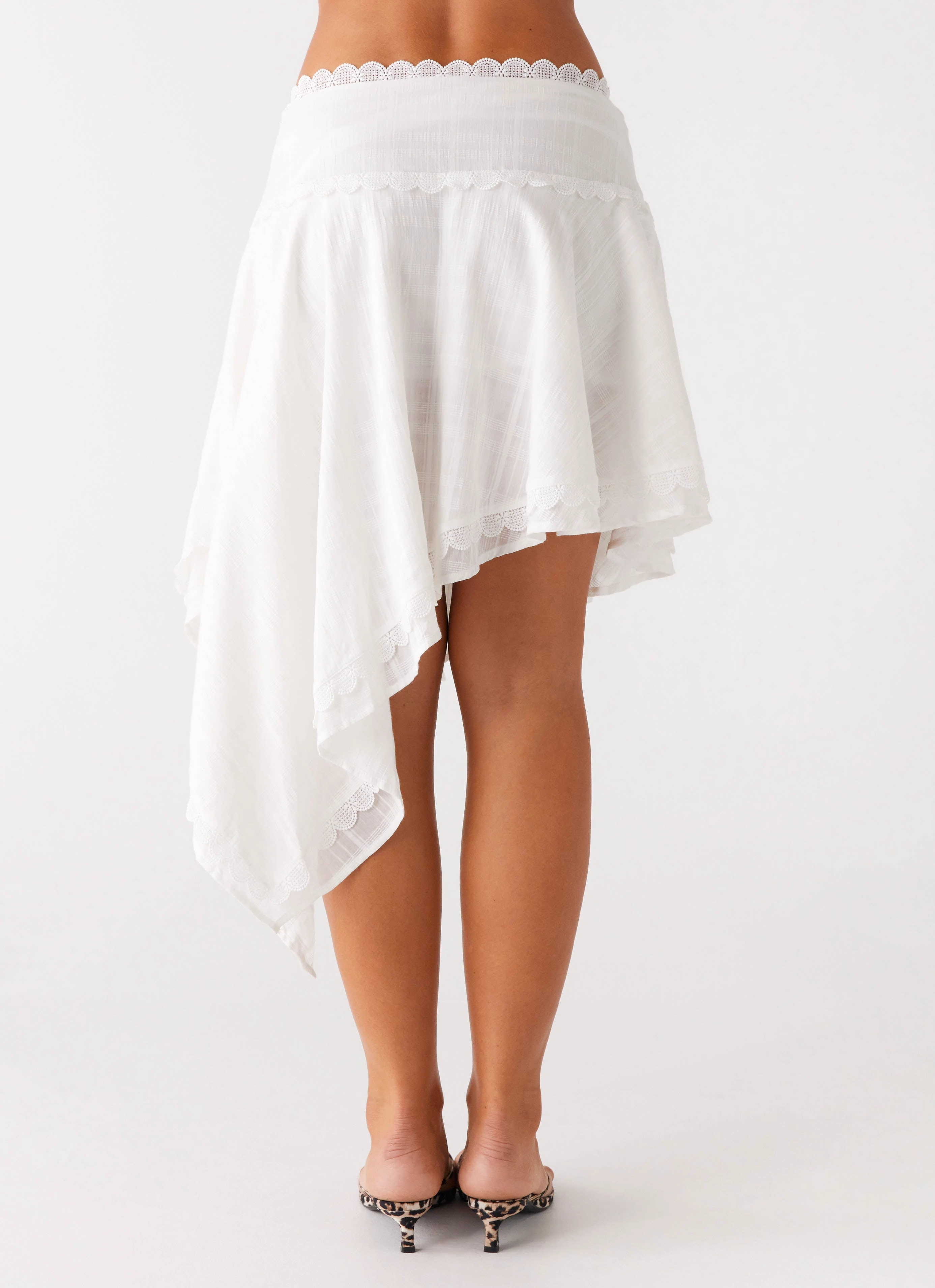 Eco Friendly Dye Process Clearwater Mist Midi Skirt - White