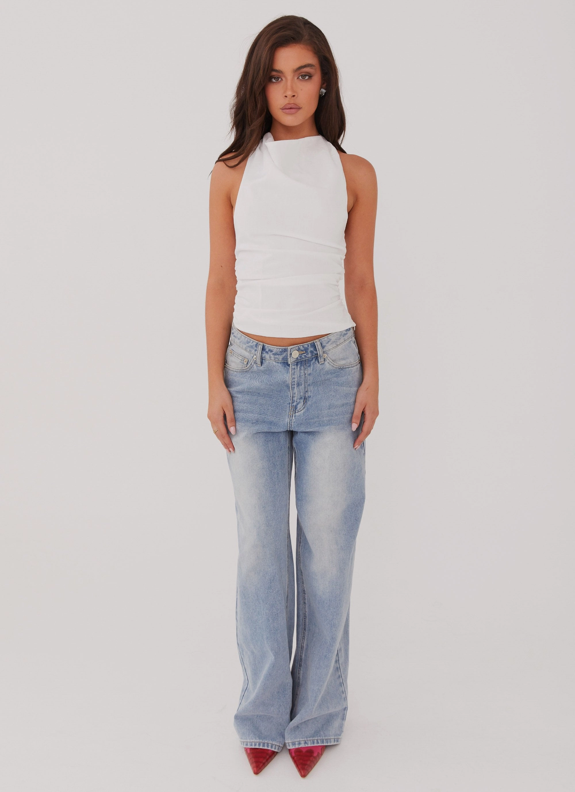 Cloud Whisper Linen Top - White Smart Piece