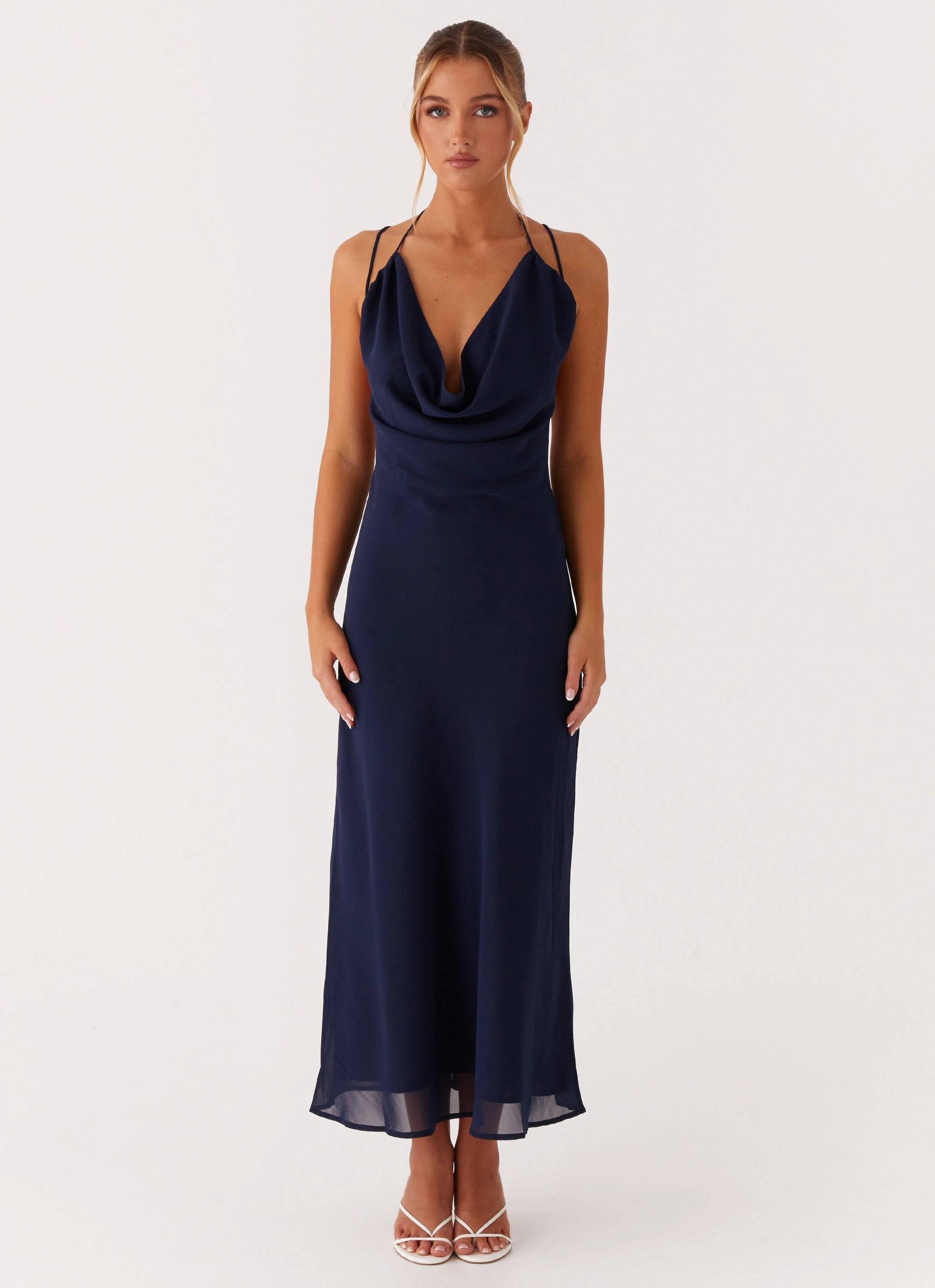 Style Ease Weekend Style Clover Club Maxi Dress - Navy