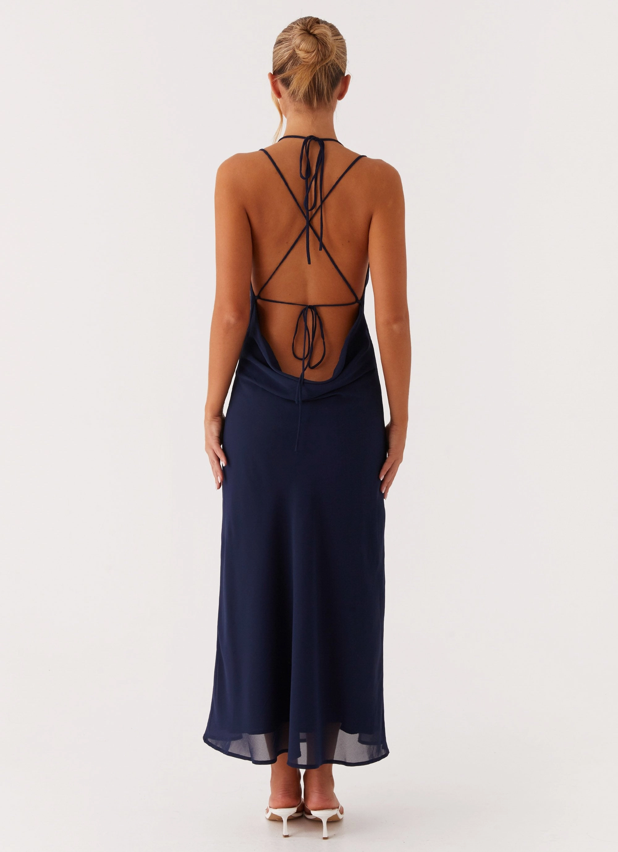 Youth Charm Clover Club Maxi Dress - Navy