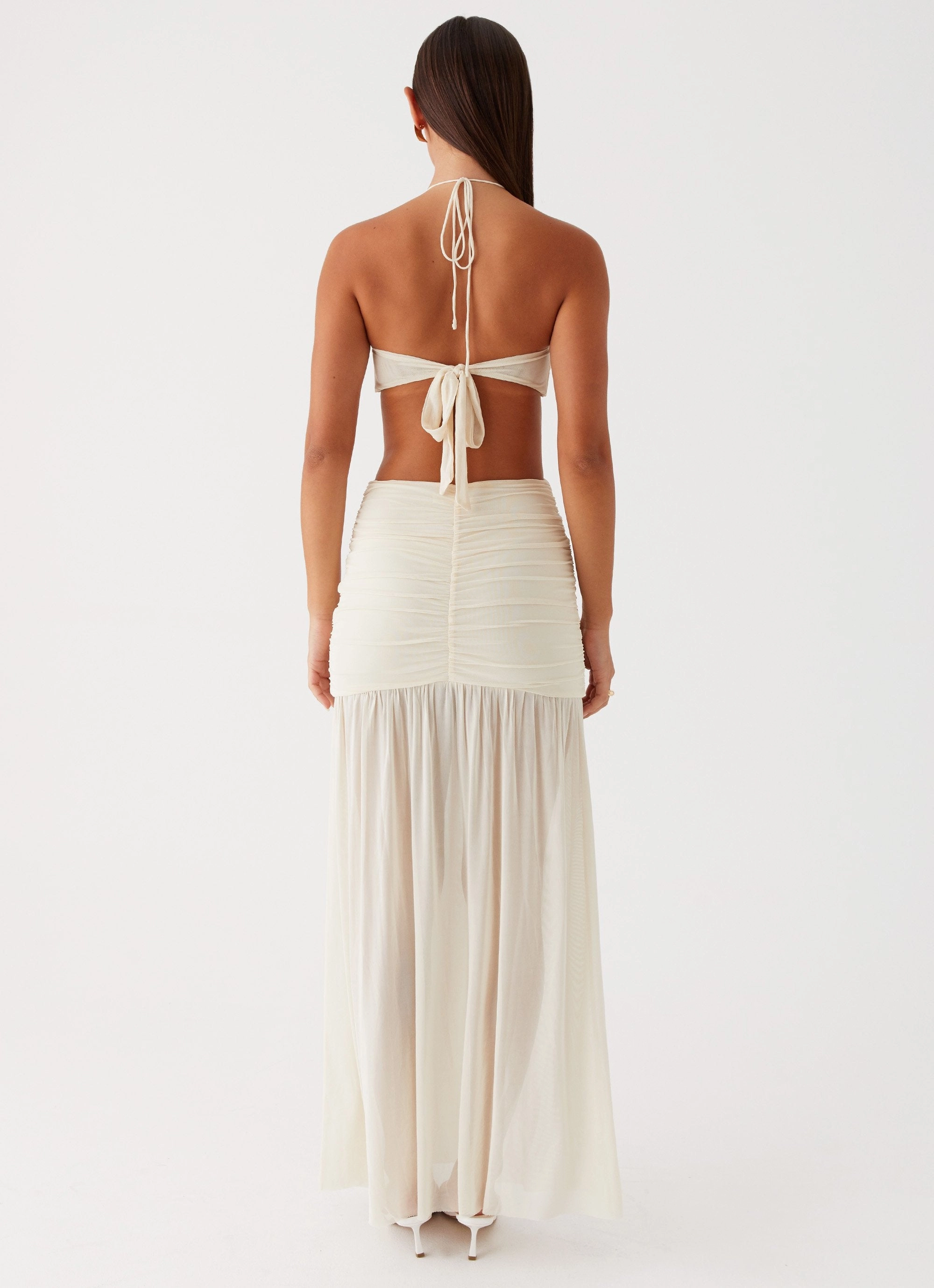 Easy Tones Perfectly Tailored Clover Cut Out Maxi Dress - Lemon