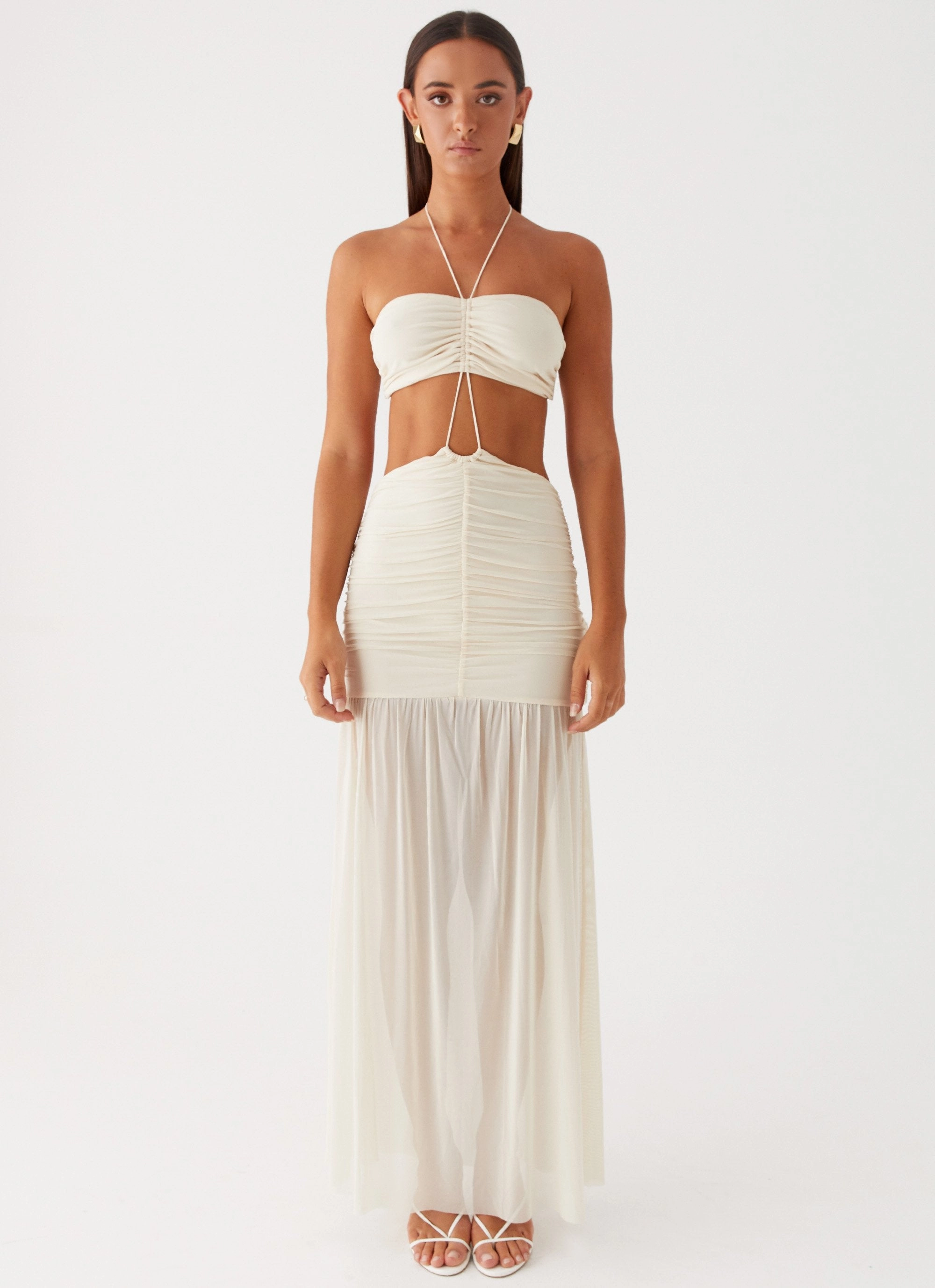 Clover Cut Out Maxi Dress - Lemon Chill Friendly Tie-dye