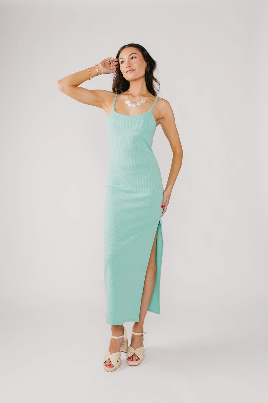 Calm Tone Linen-Blend Tranquility Dress