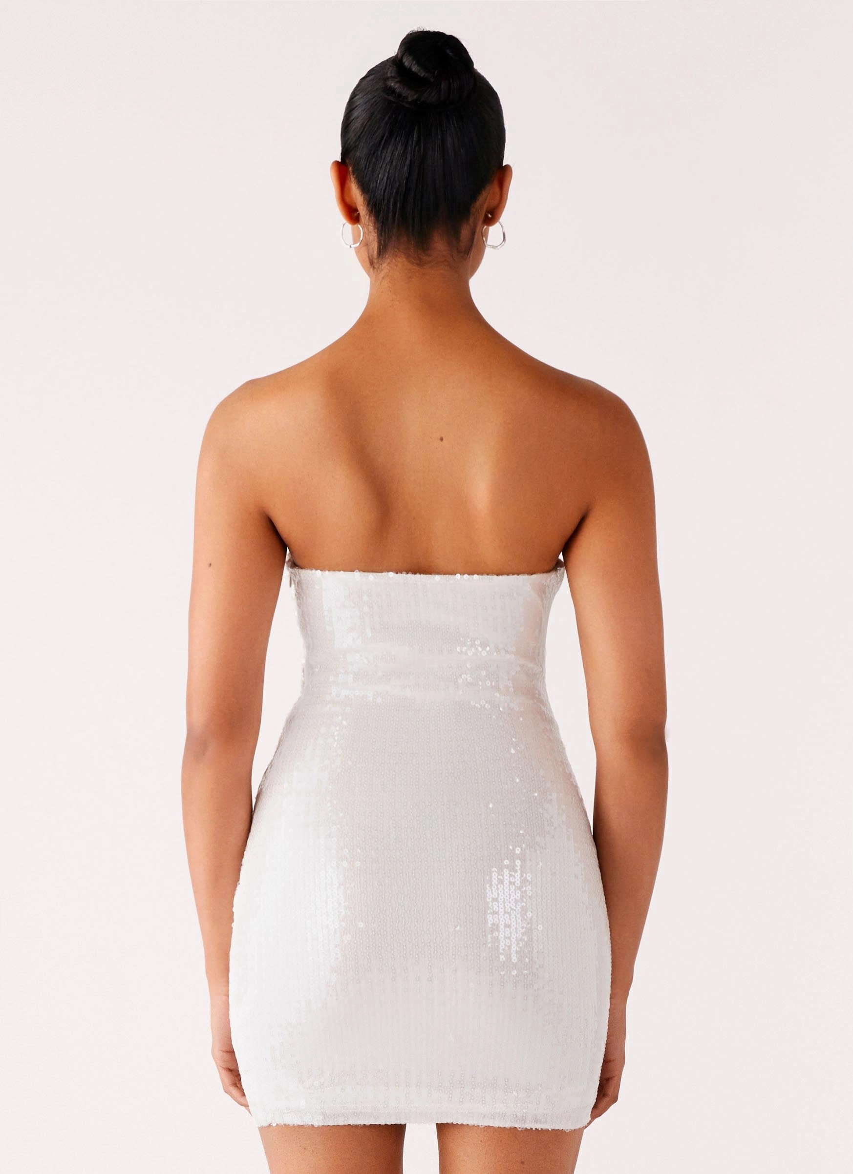 Clyra Sequin Mini Dress - Ivory Contemporary Wear