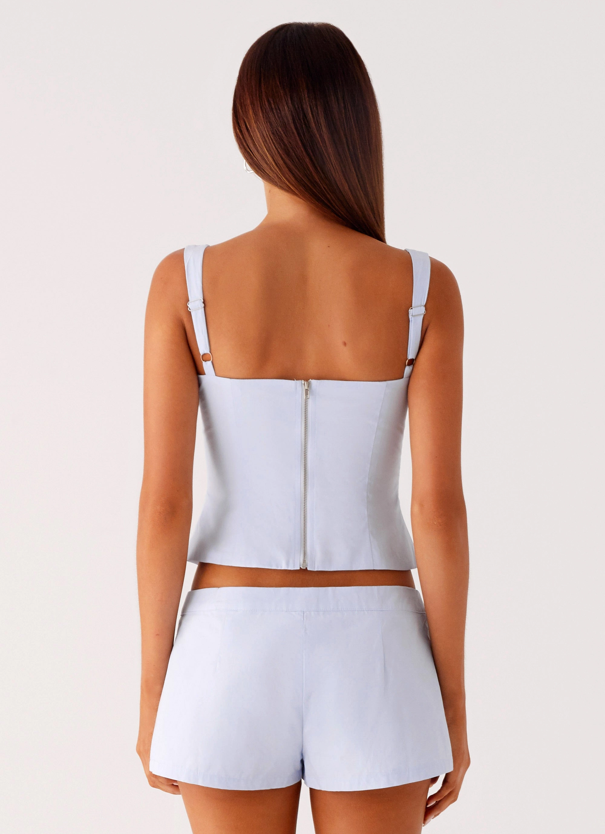 Thermal Regulation System Coastline Bustier Top - Blue