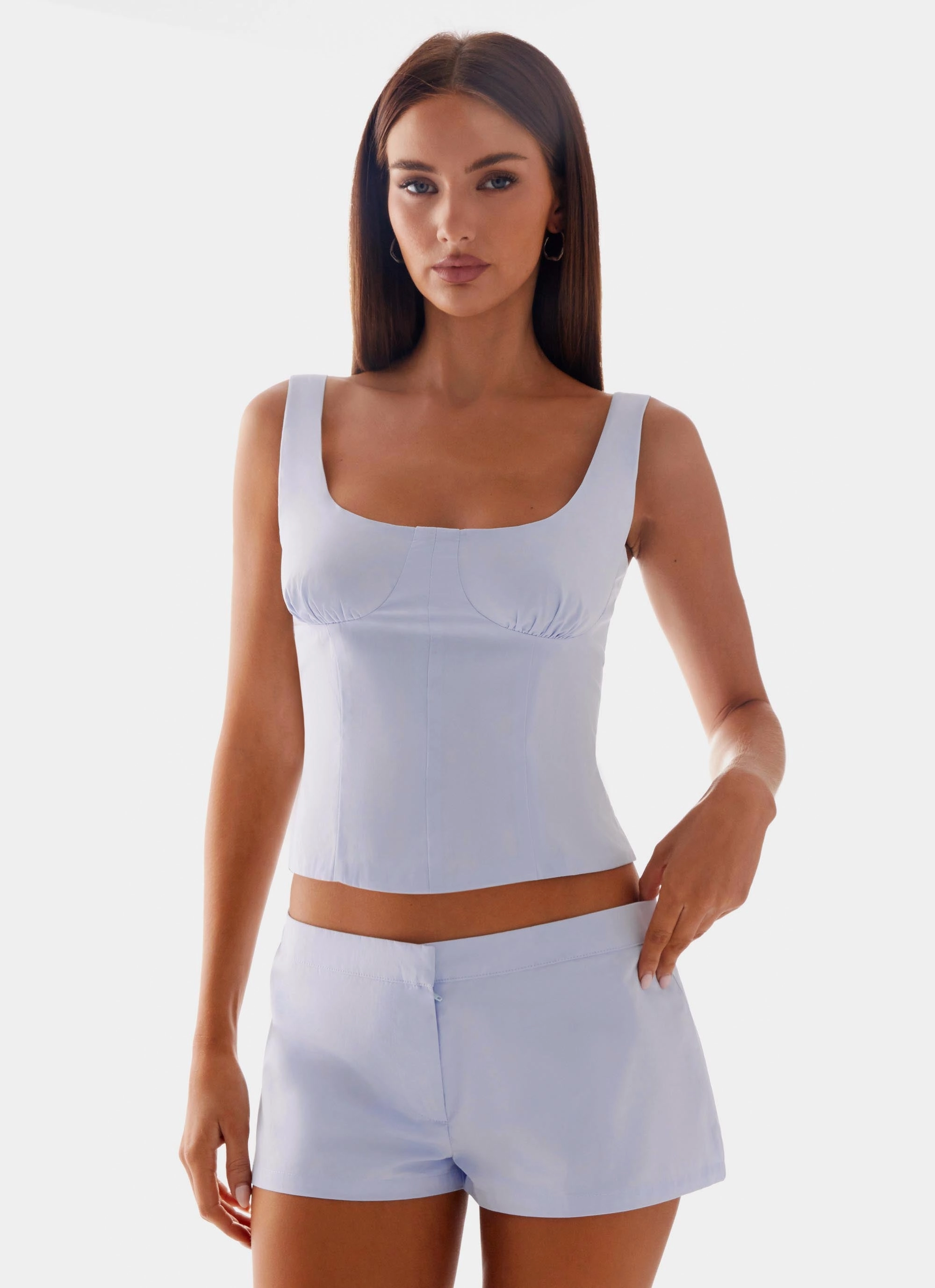 Coastline Bustier Top - Blue Office Attire AbrasionResistant