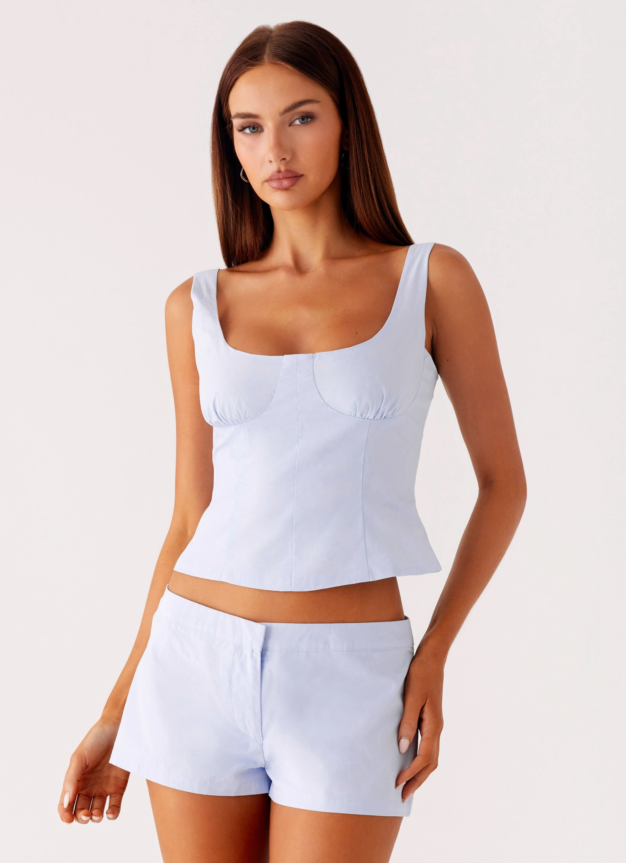 Coastline Mini Shorts - Blue Core Flex Stretchable Wear