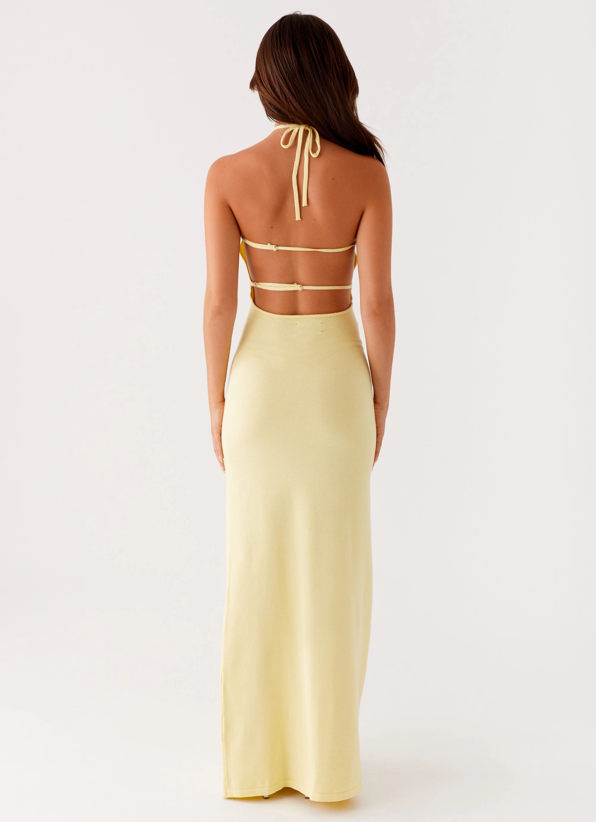 Elisha Knit Maxi Dress - Yellow Urban Line Countryside-Style